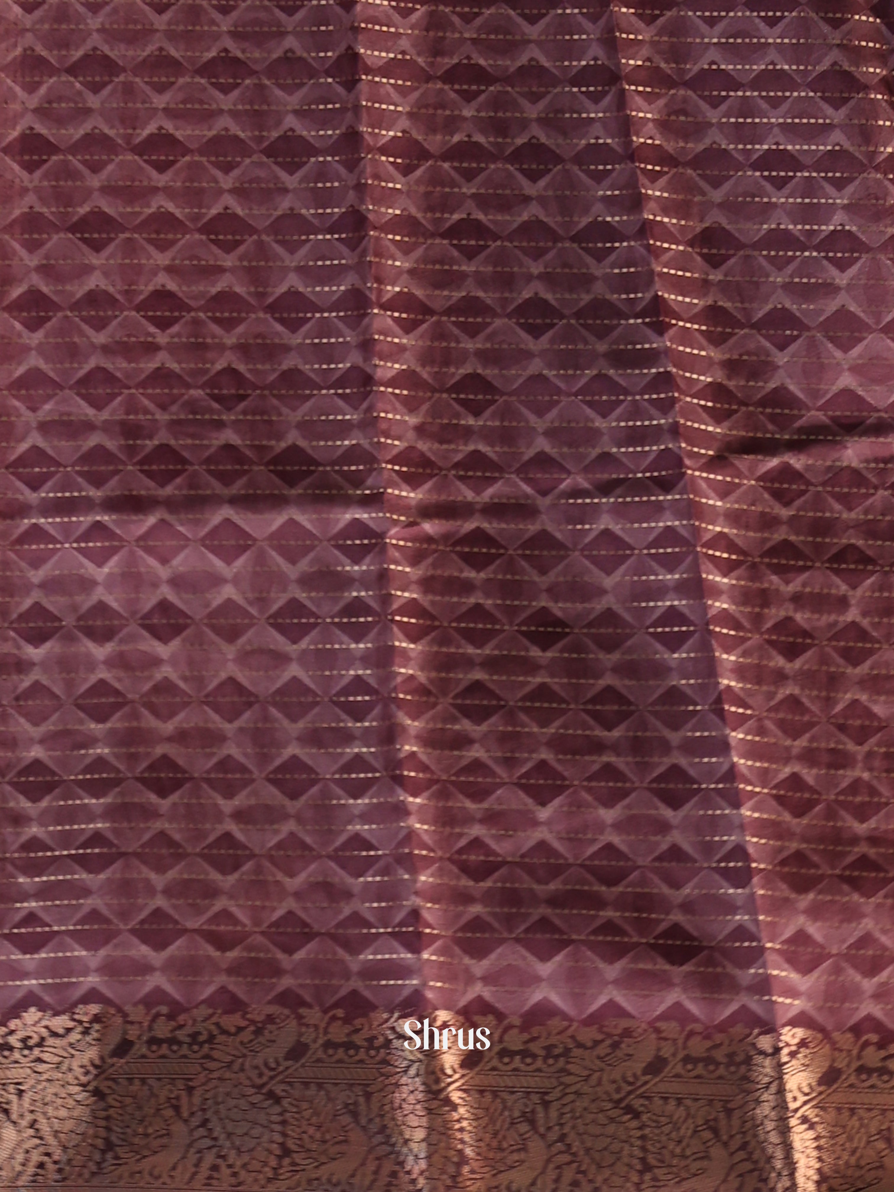 Purple - Semi Dola silk Saree