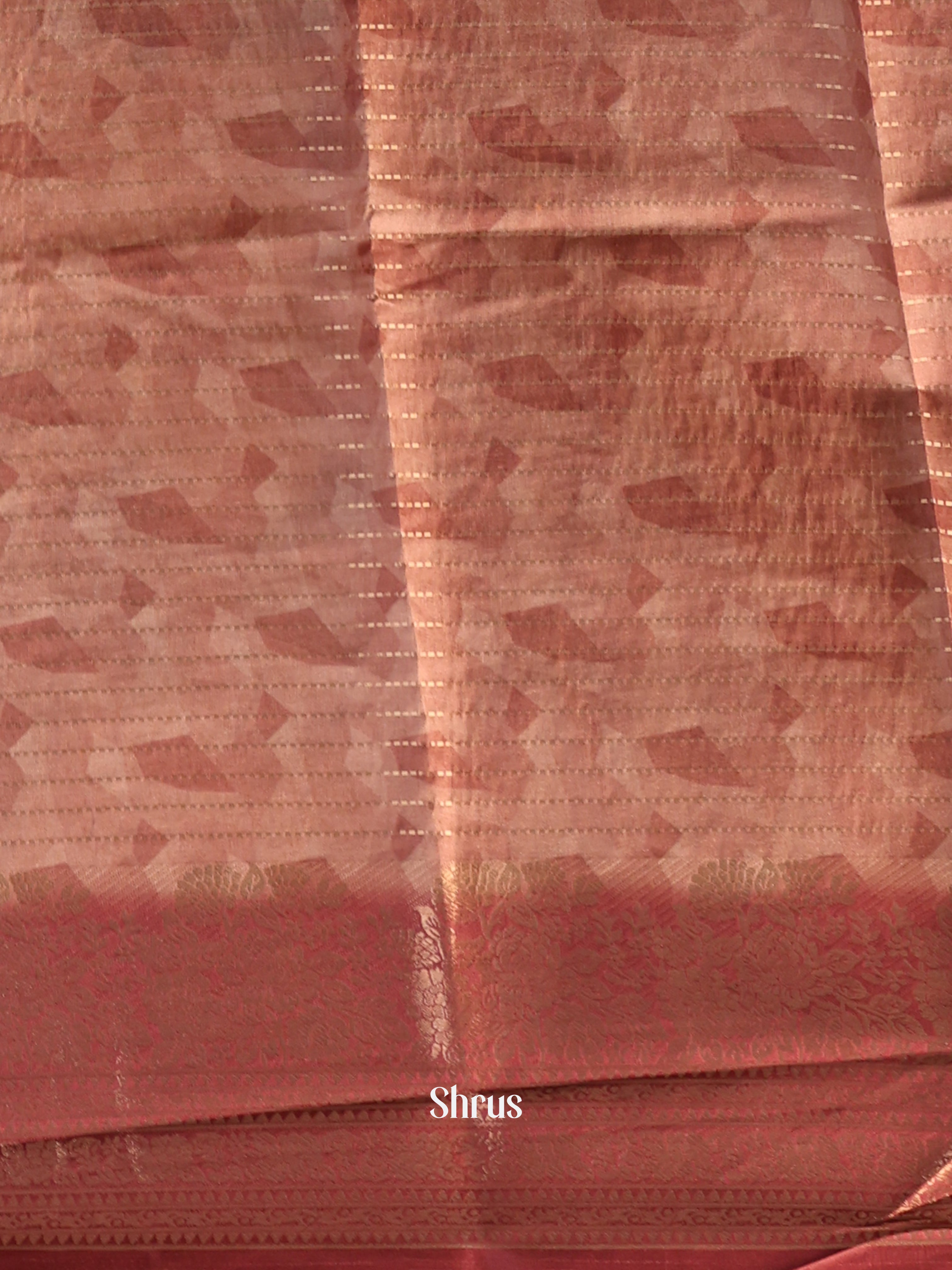 Brown - Semi Dola silk Saree