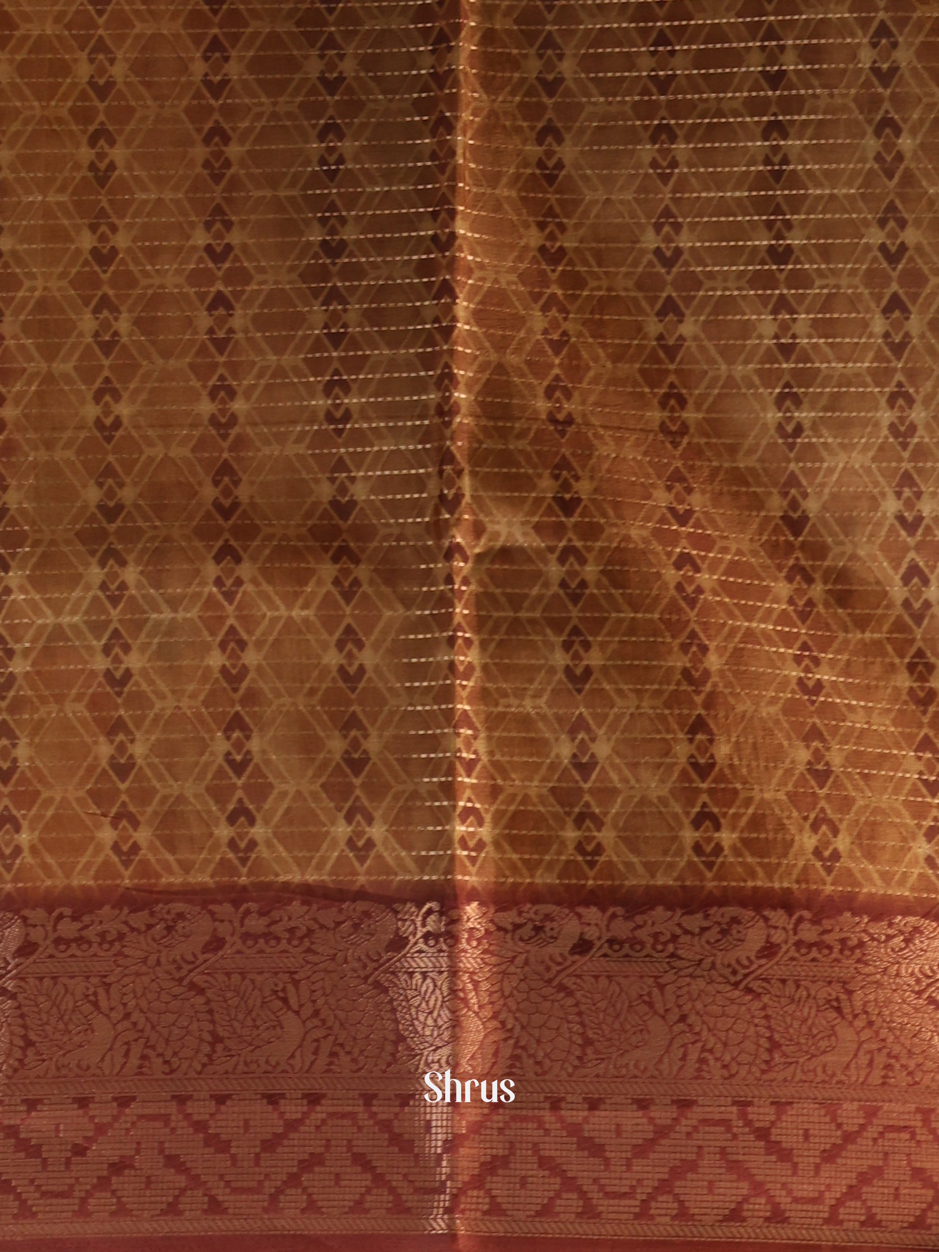 Lite & Dark Brown - Semi Dola silk Saree