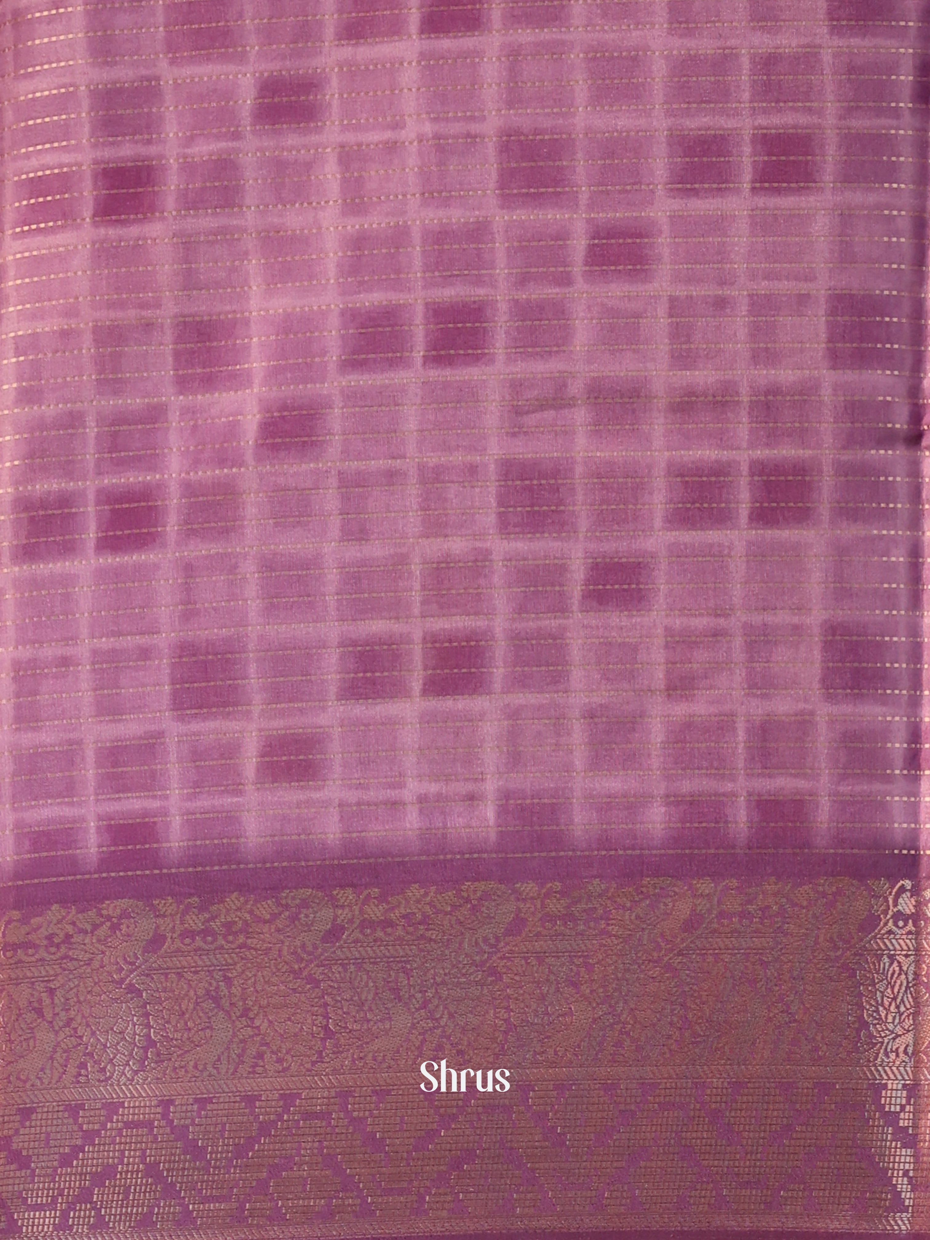 Purple  - Semi Dola silk Saree