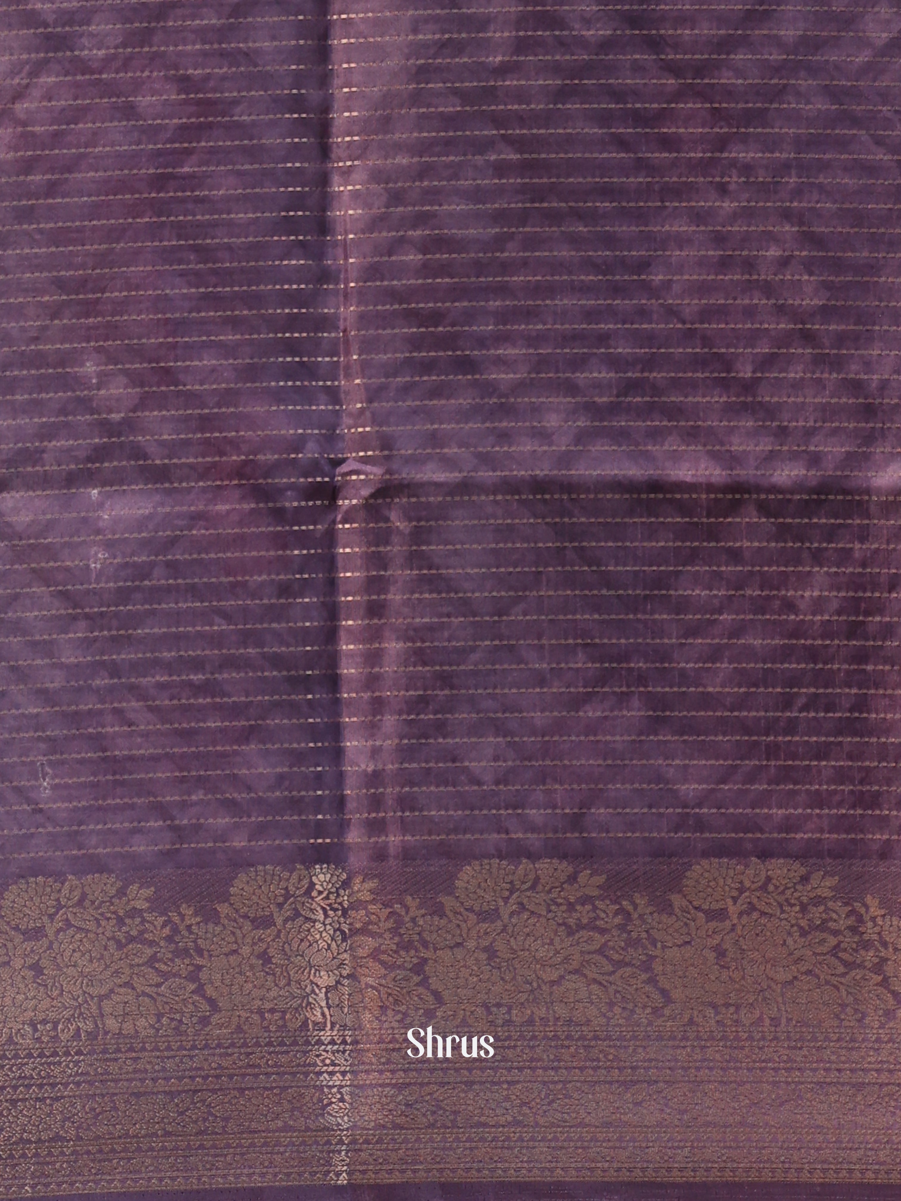 Mild Lavender & Purple - Semi Dola silk Saree