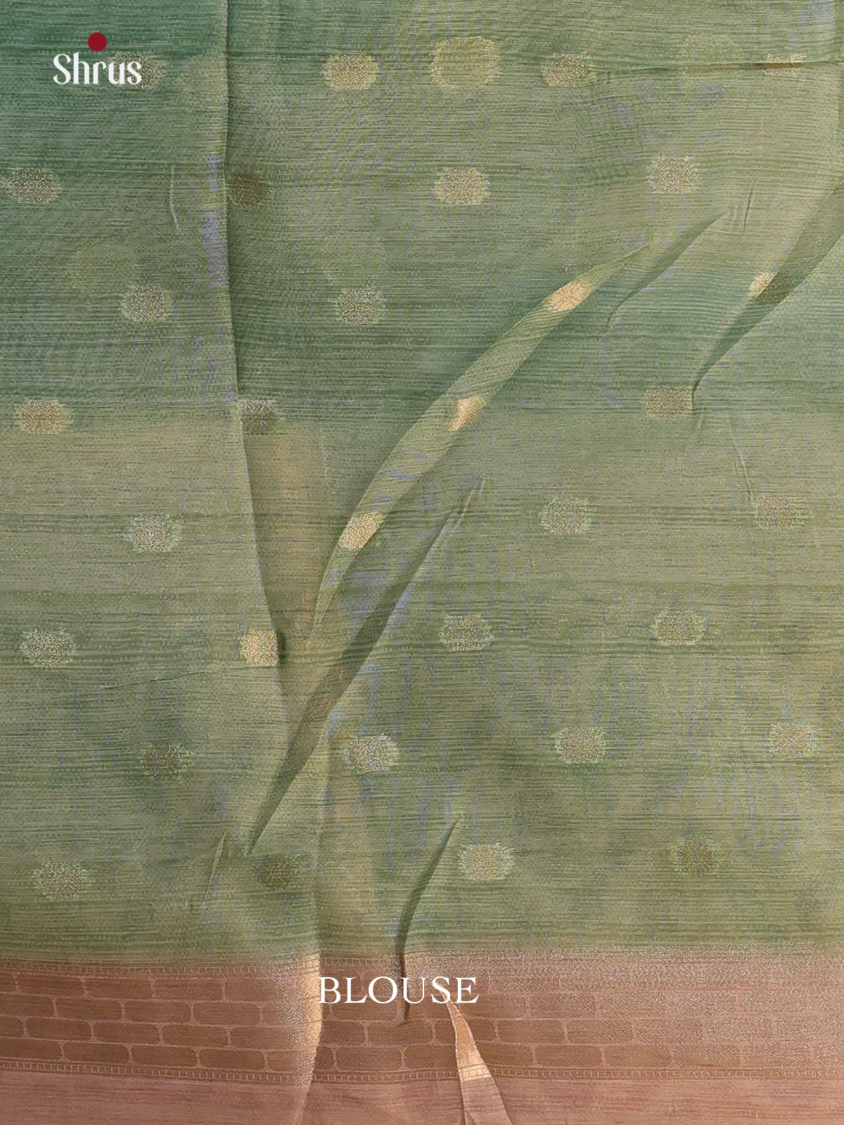 Green & Beige- Semi Tissue Saree