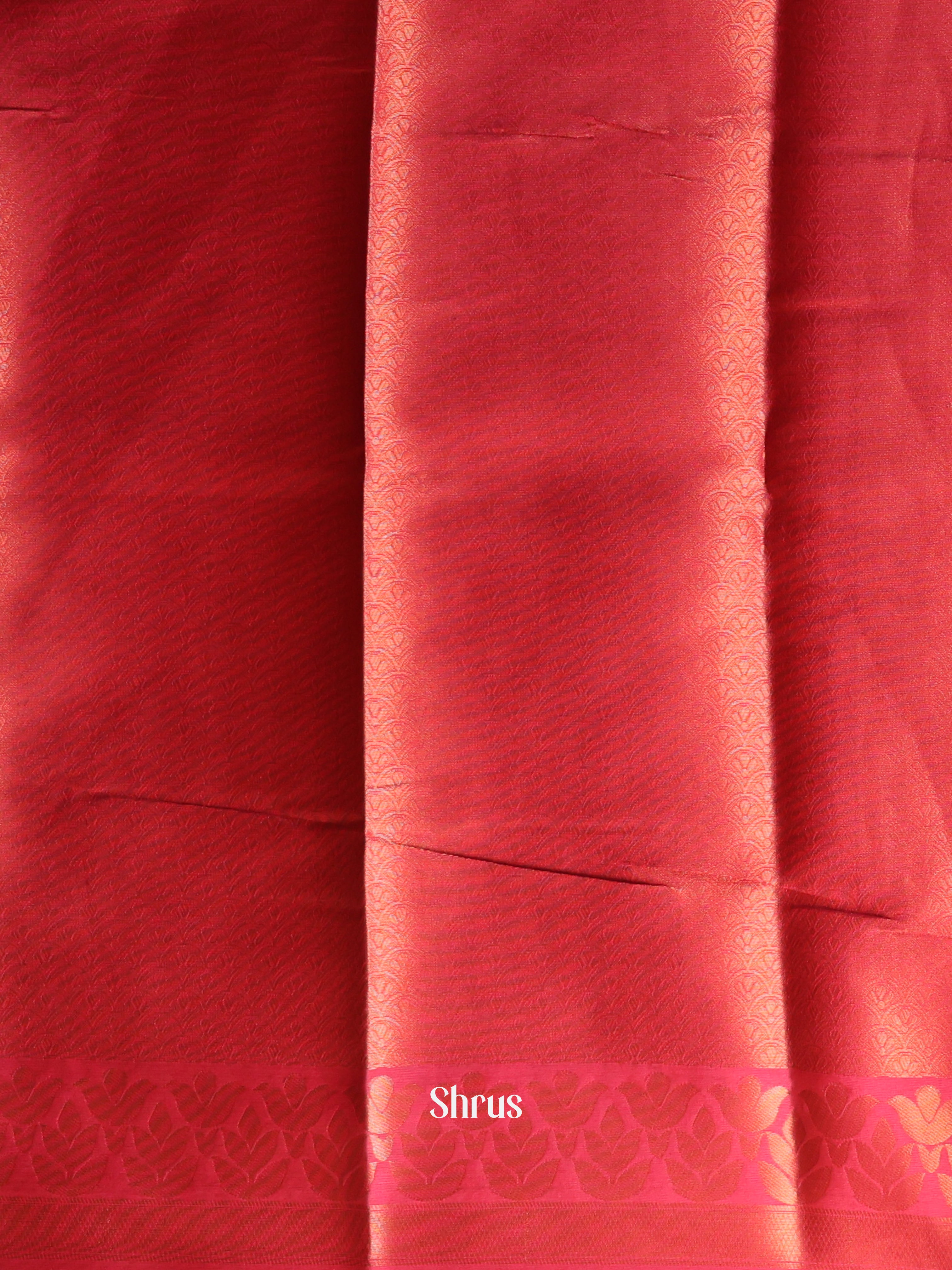 Green & Maroon - Semi Softsilk Saree