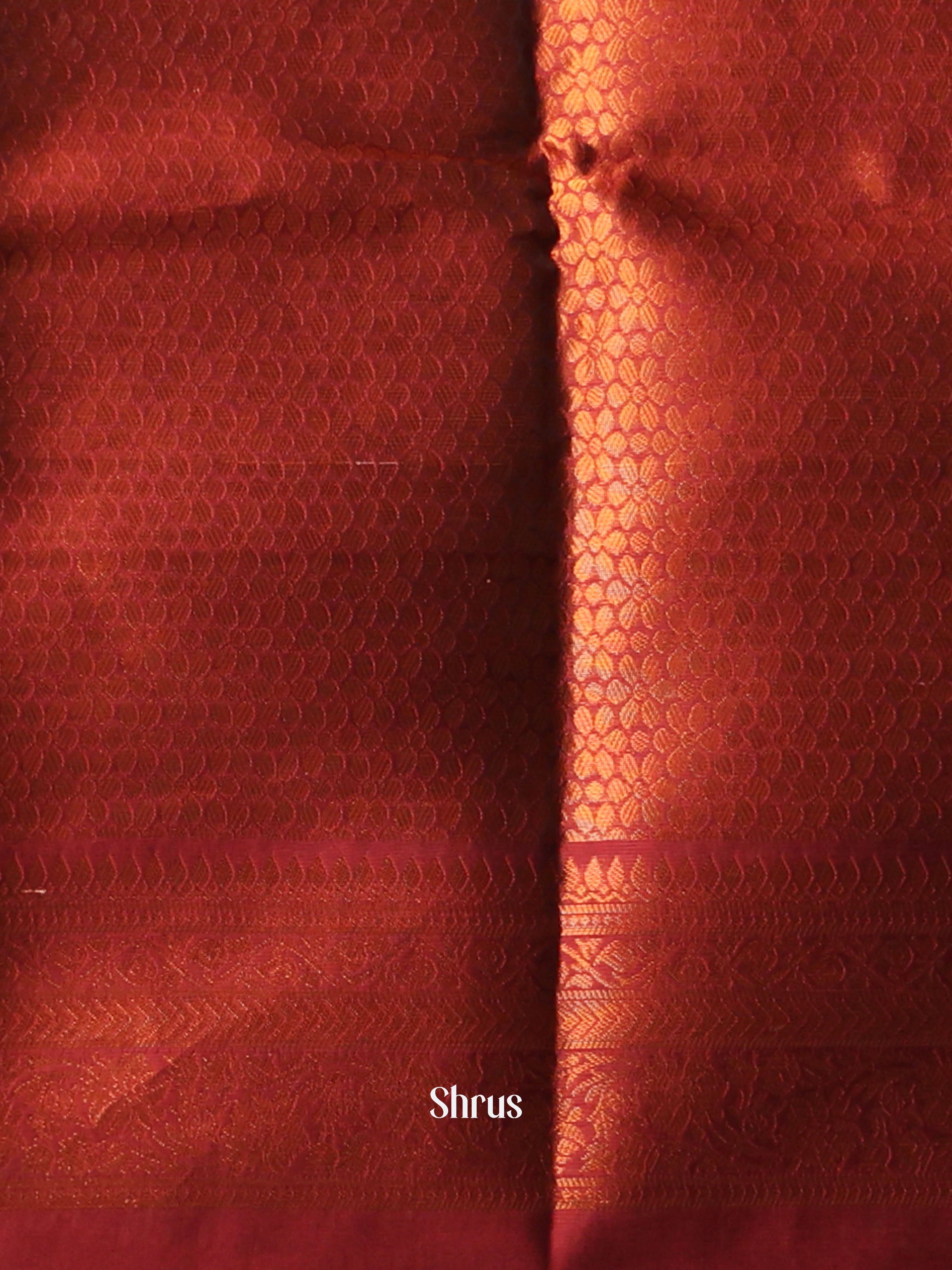 Blue & Maroon- Semi Softsilk Saree