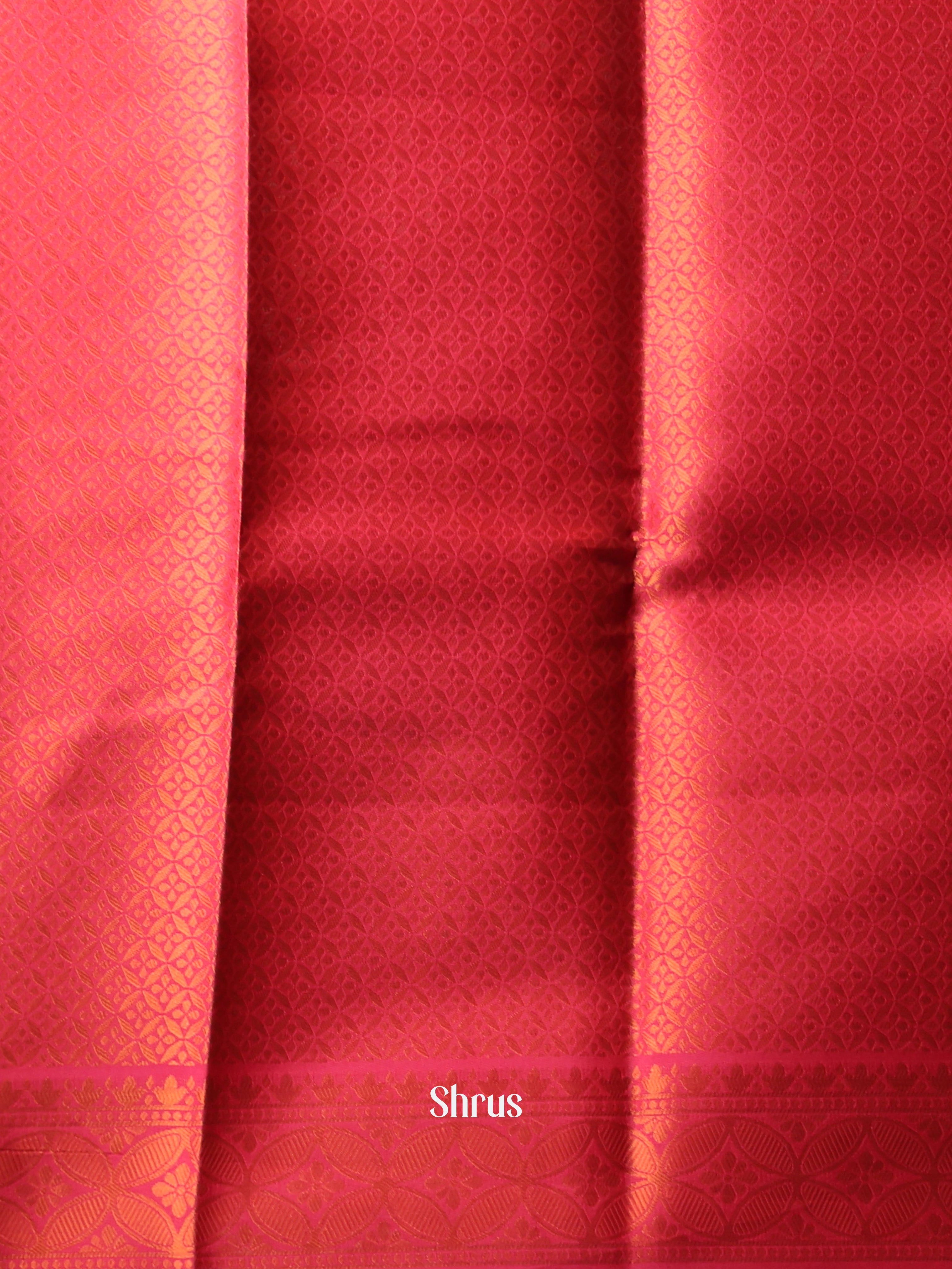 Blue & Maroon - Semi Softsilk Saree