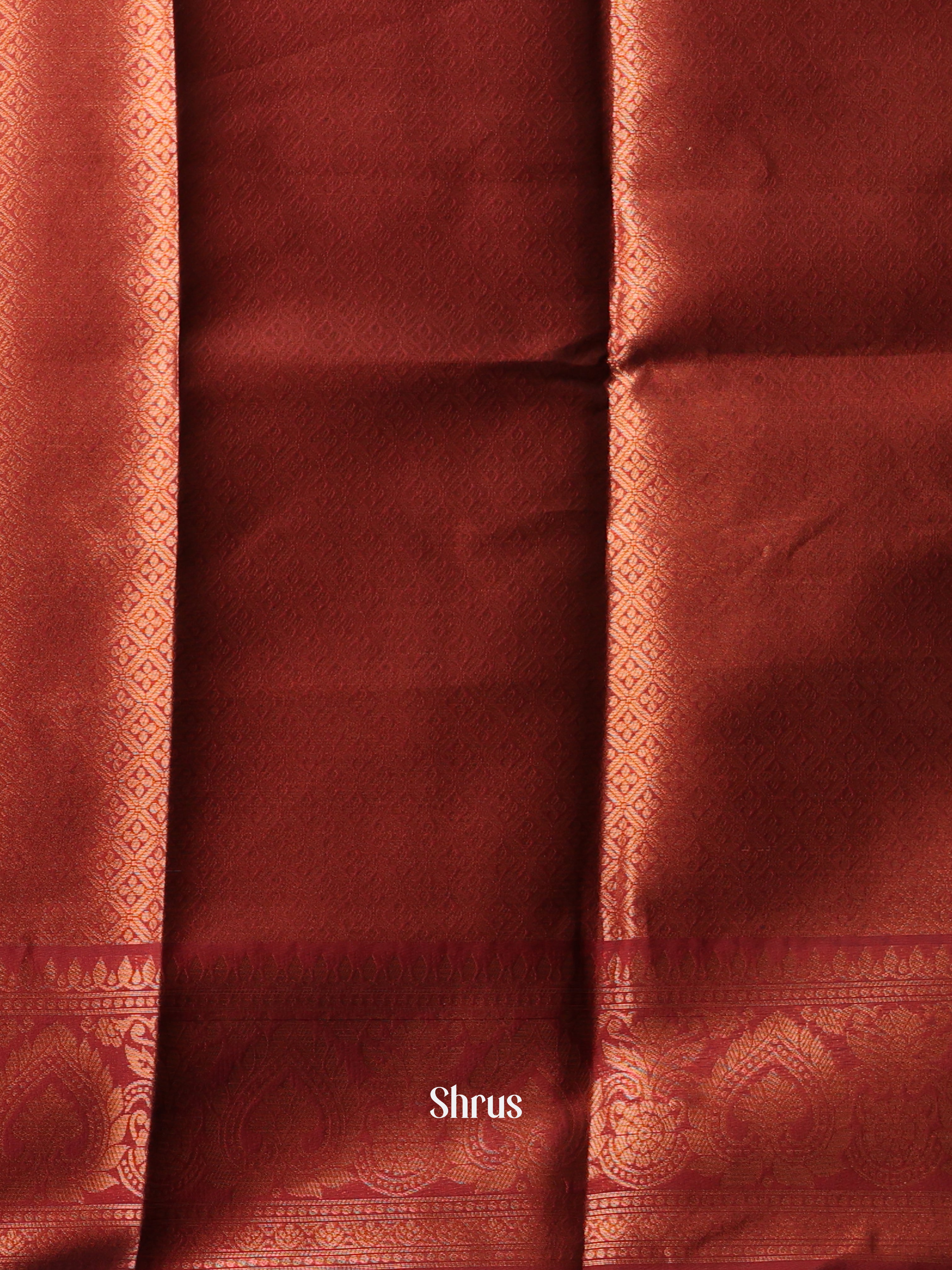 Beige & Maroon - Semi Softsilk Saree