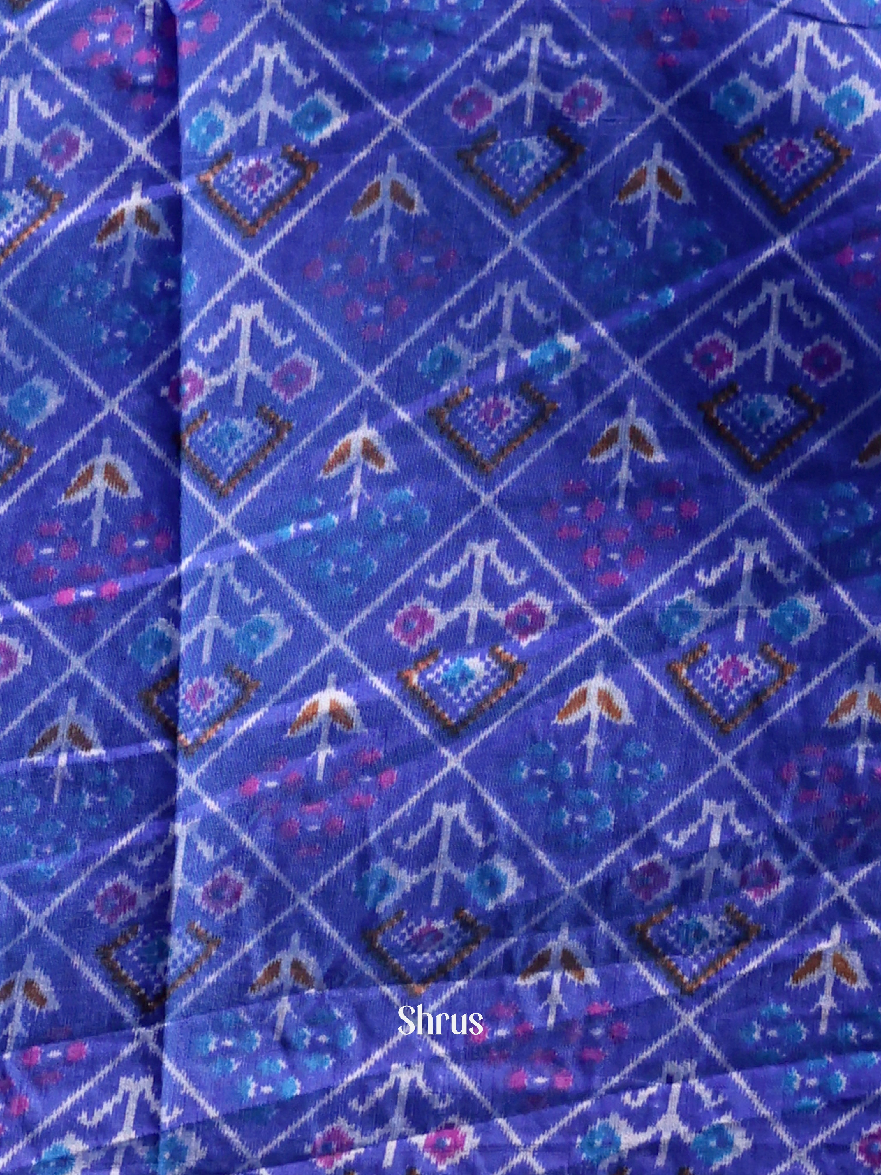 Blue & Purple - semi patola salwar