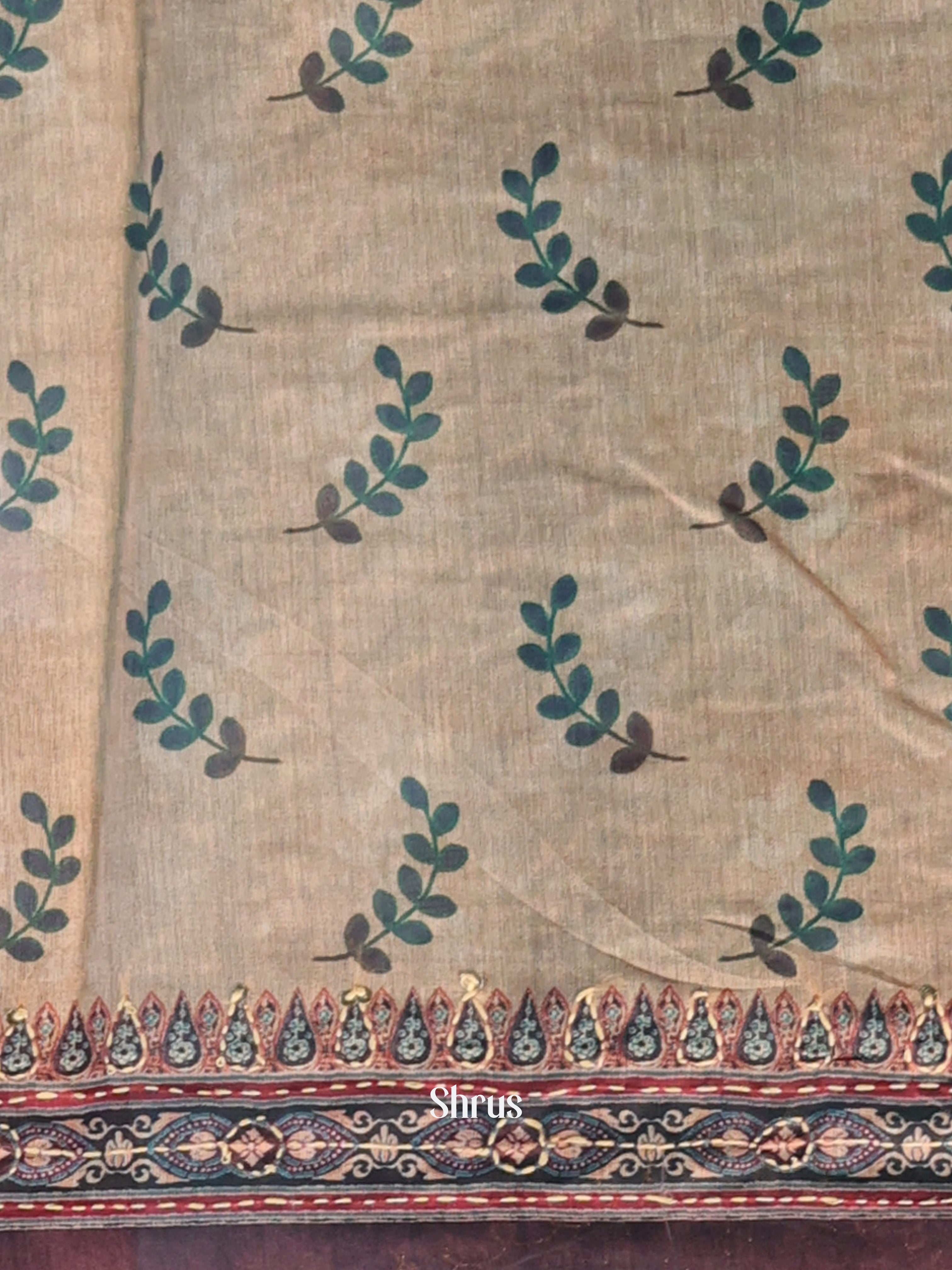 Brown - Semi Kantha Saree