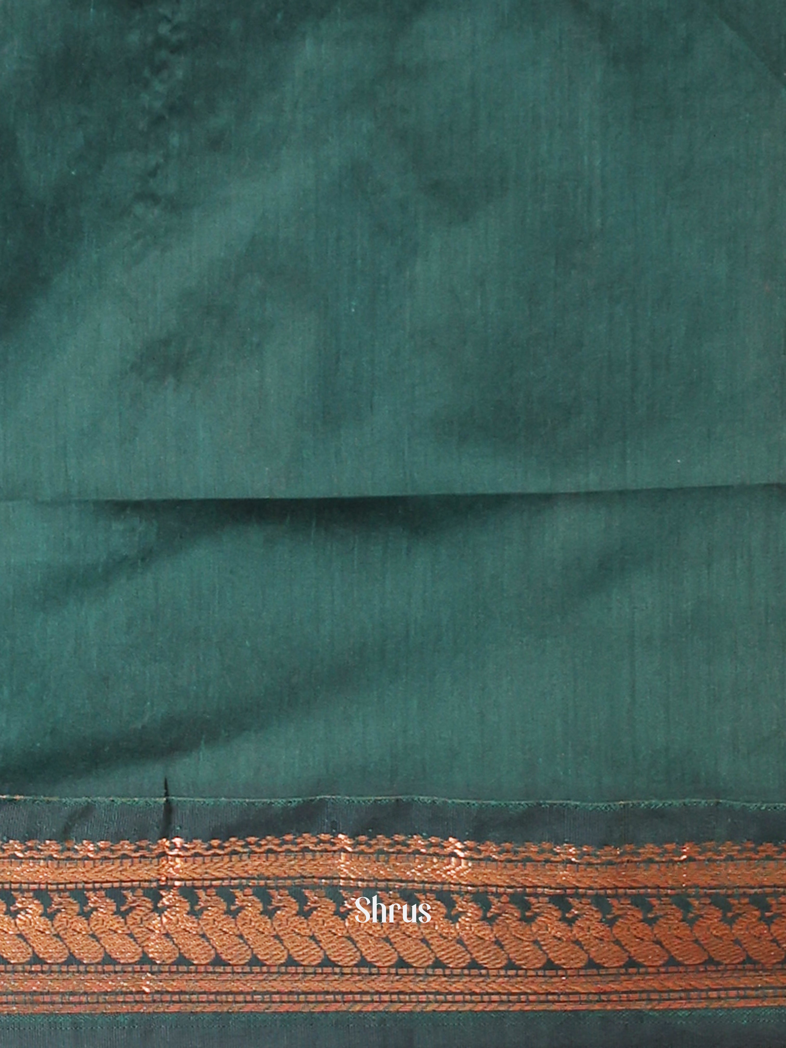 Orange & Green- Kalyani Cotton Saree - Shop on Shrus.com