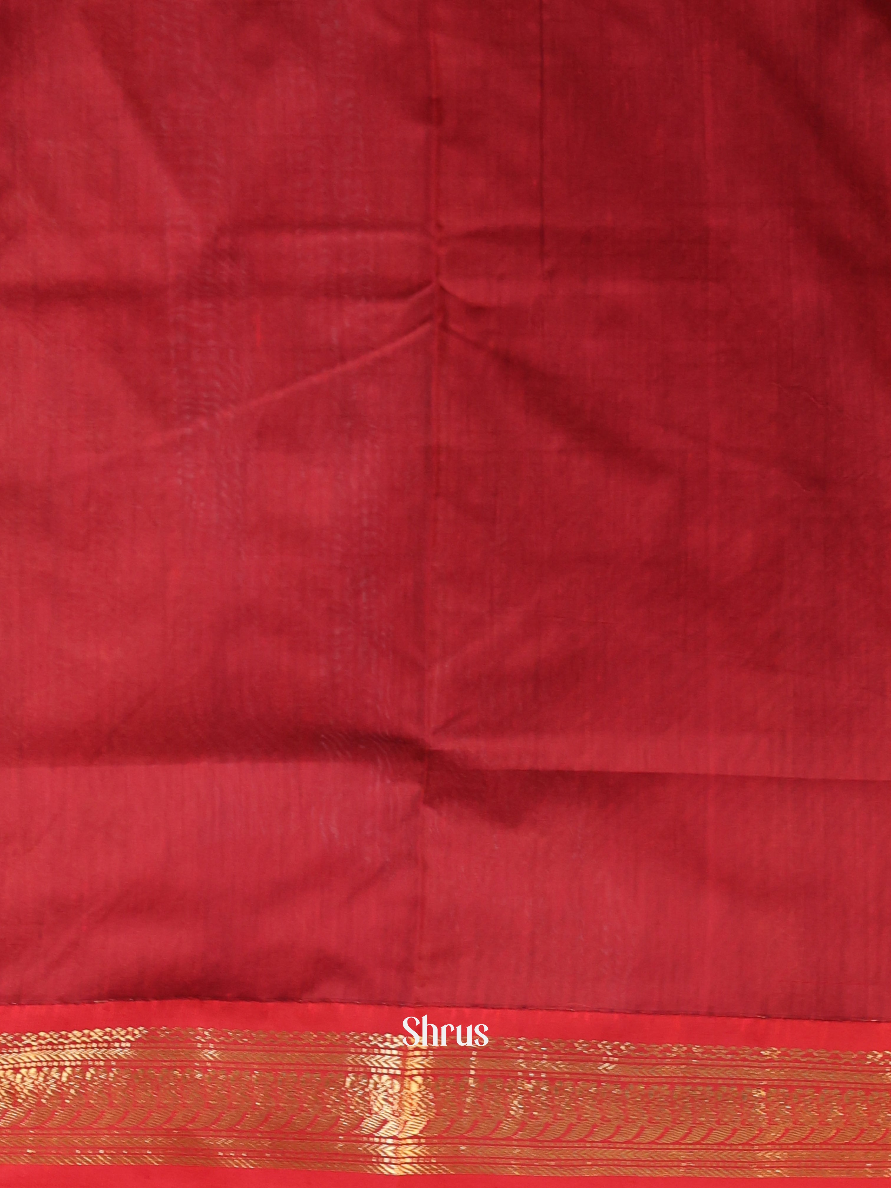 Green & Red - Kalyani Cotton Saree - Shop on Shrus.com