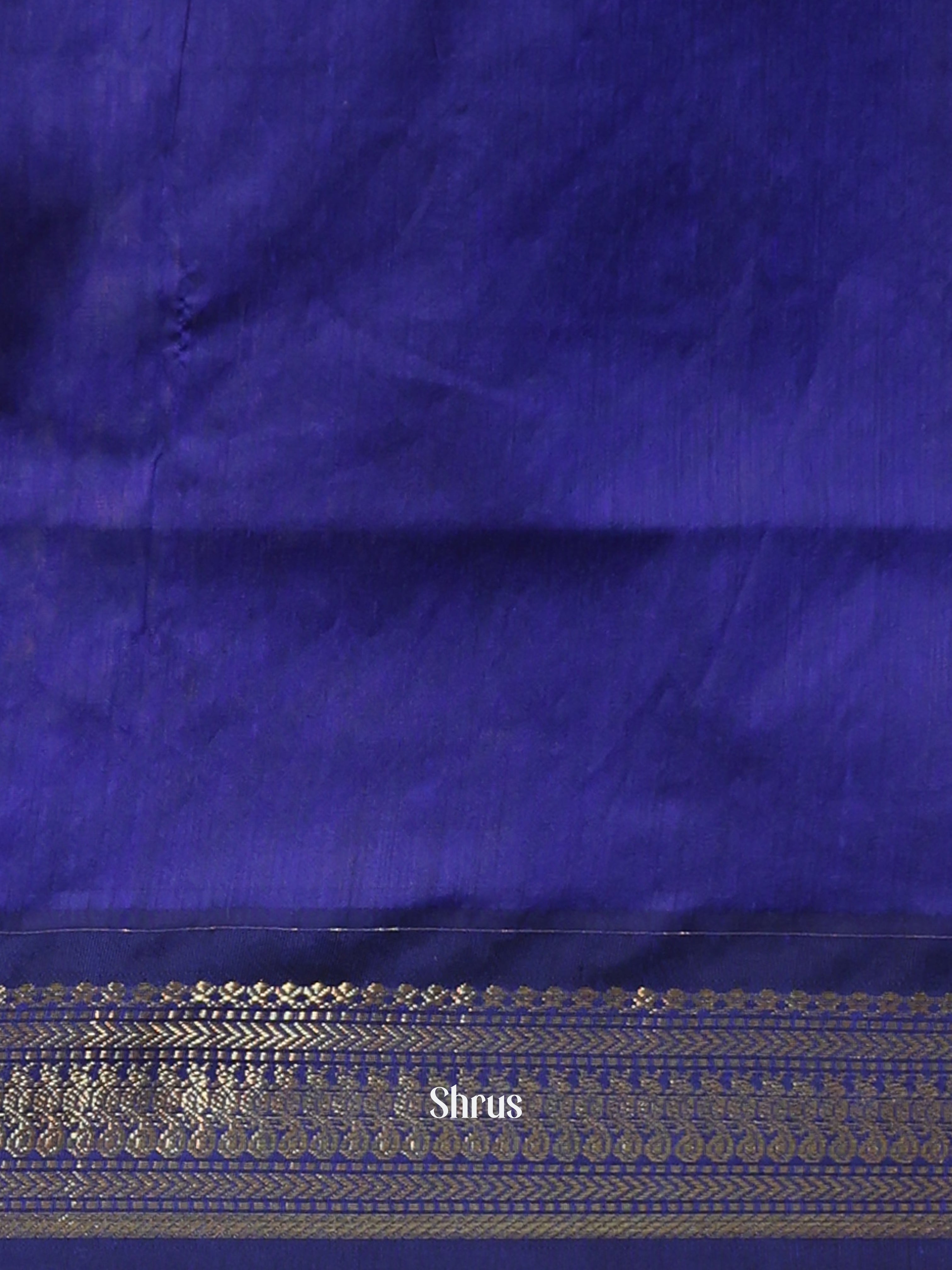 Maroon & Blue - Kalyani Cotton Saree - Shop on Shrus.com