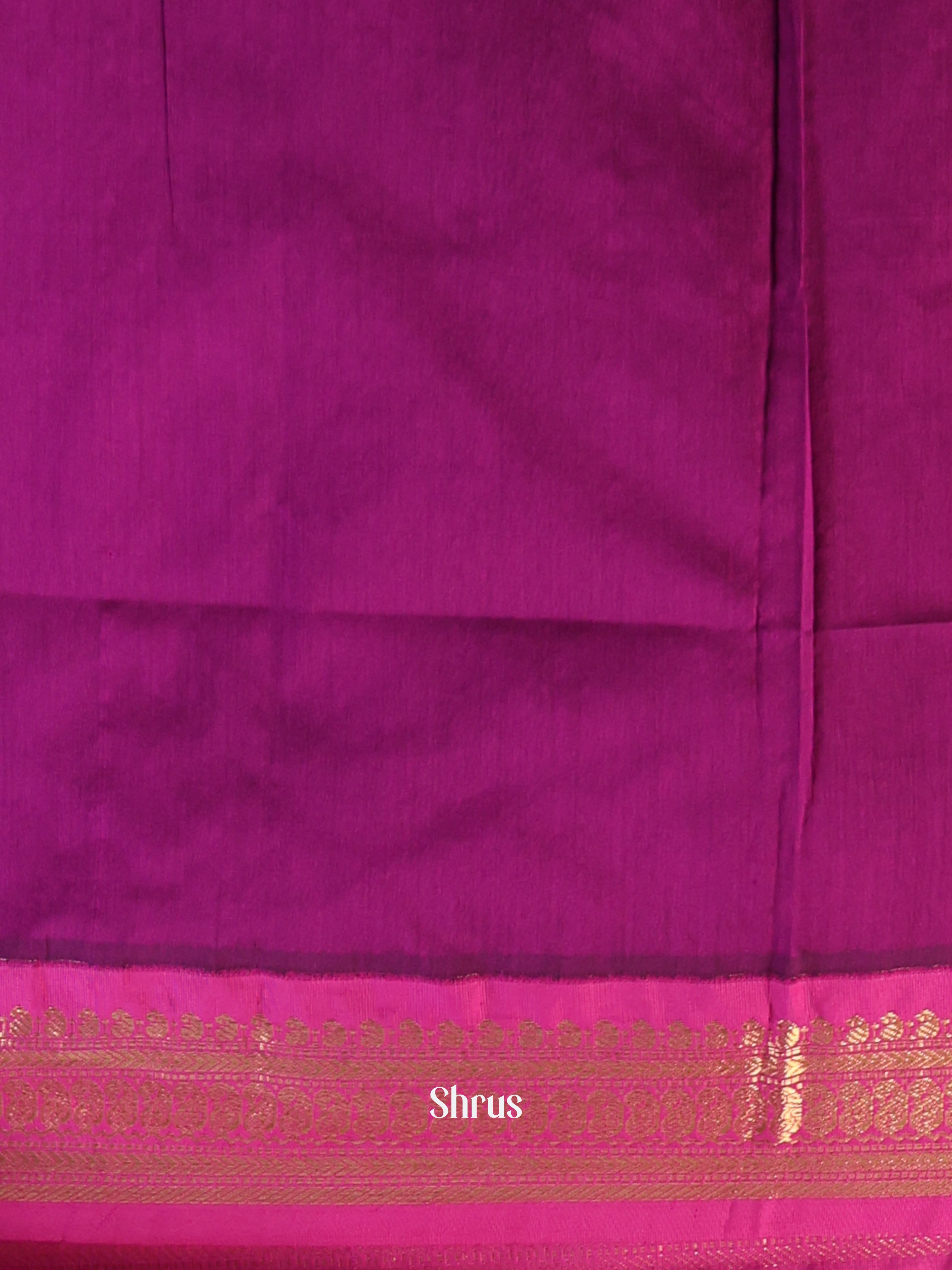 Brown & Purple - Kalyani Cotton Saree