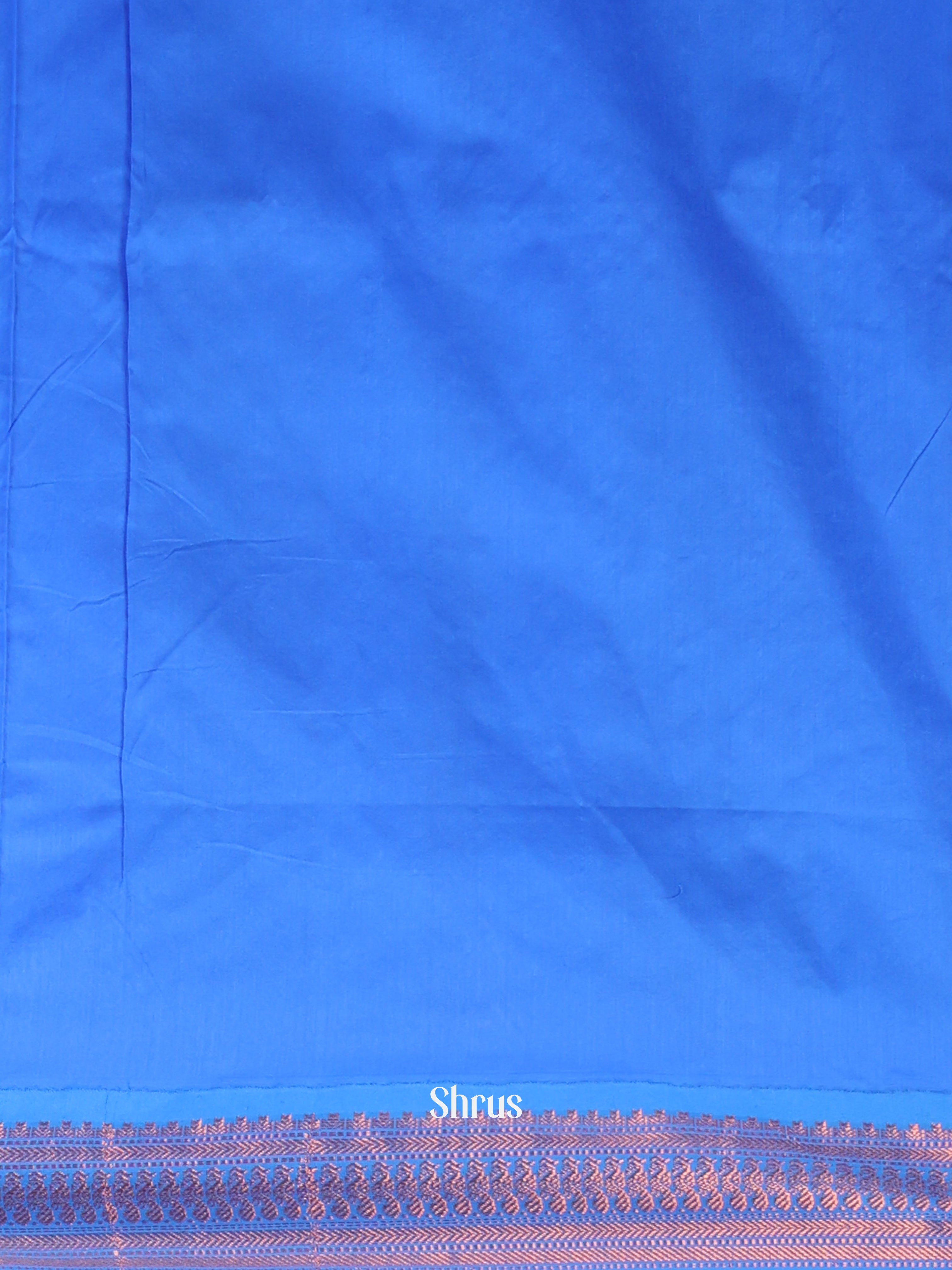 Brick & Blue- Kalyani Cotton Saree