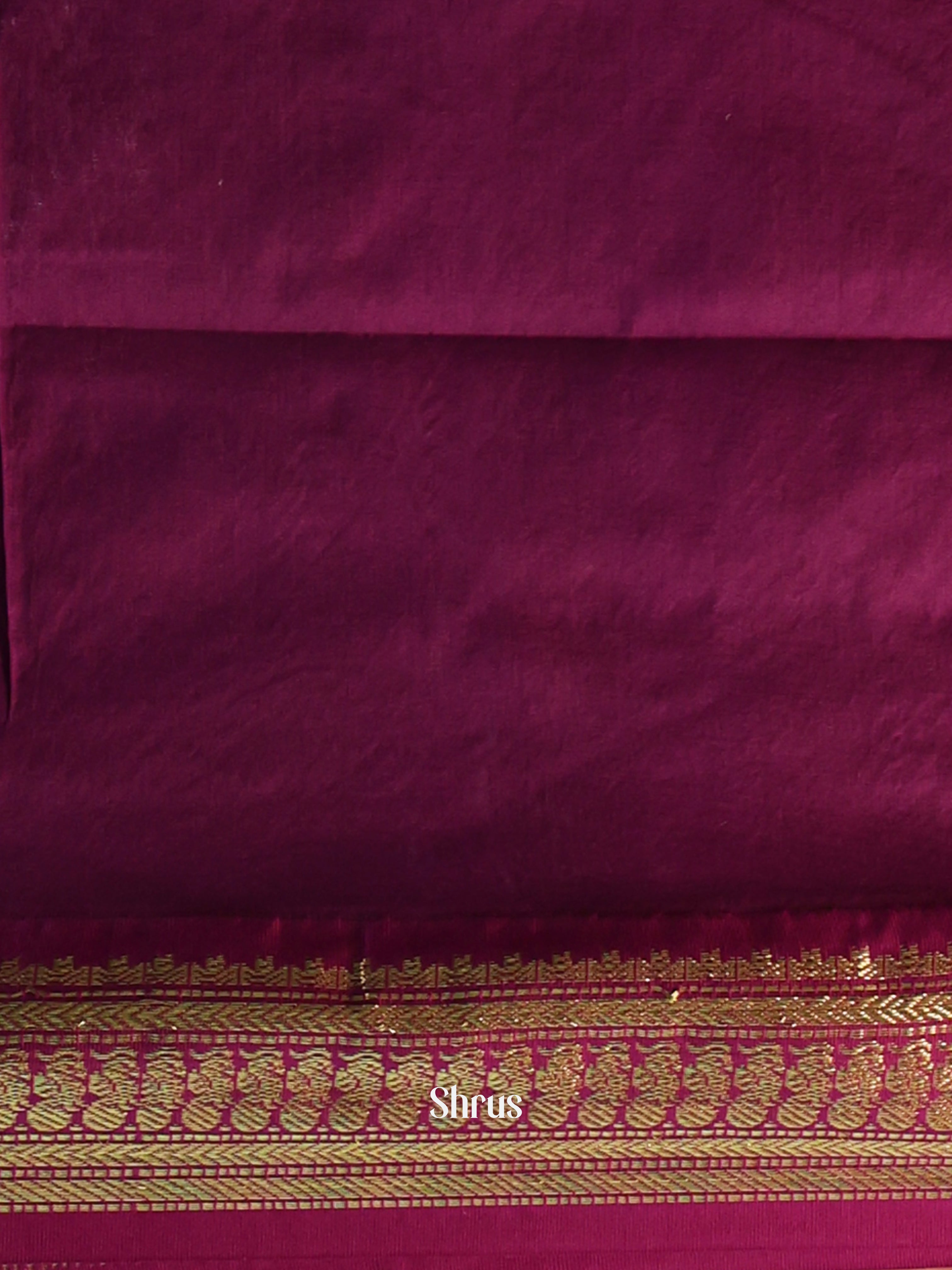 Green & Purple - Kalyani Cotton Saree - Shop on Shrus.com