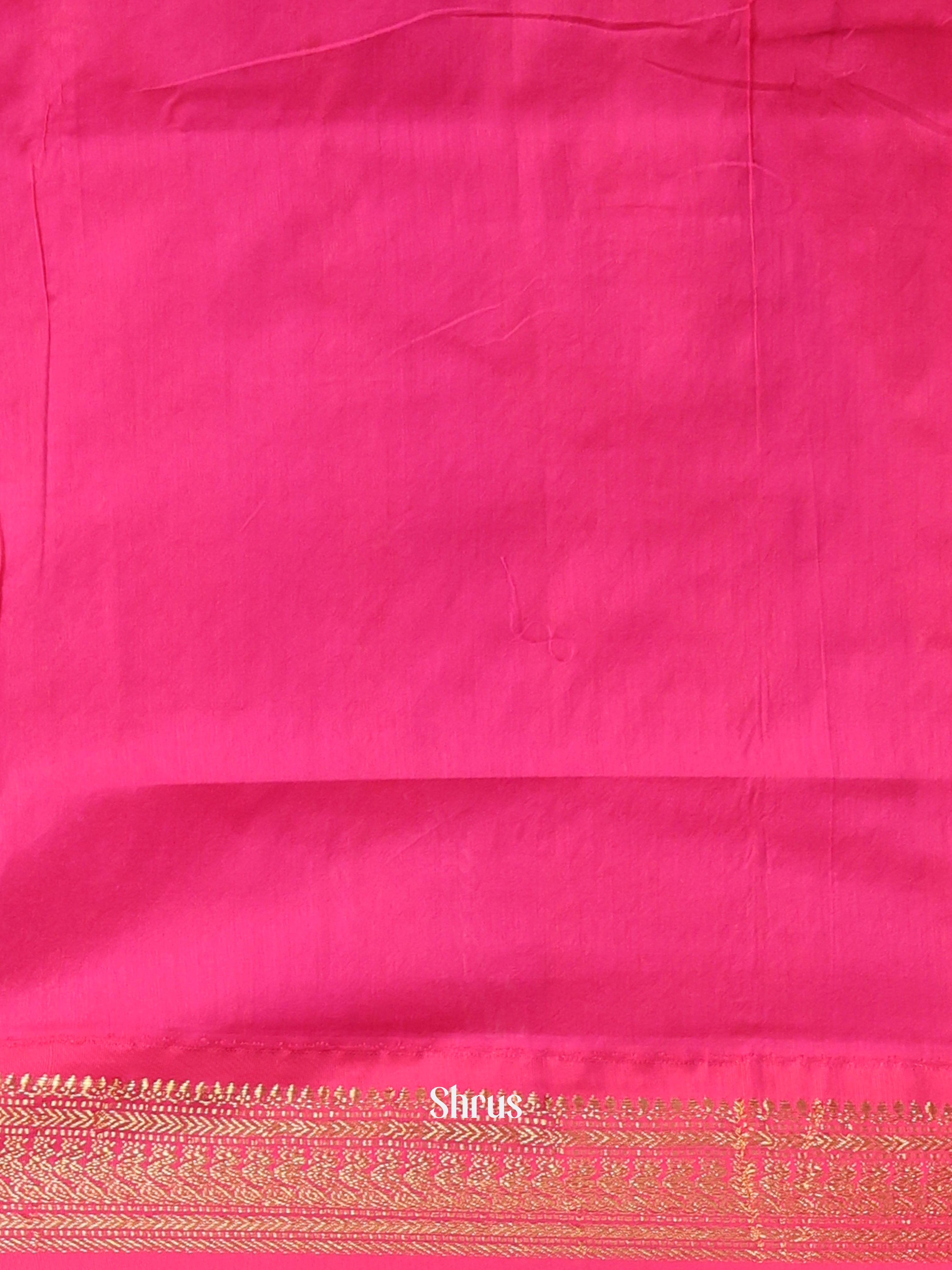 Greenish Grey & Pink - Kalyani Cotton Saree - Shop on Shrus.com