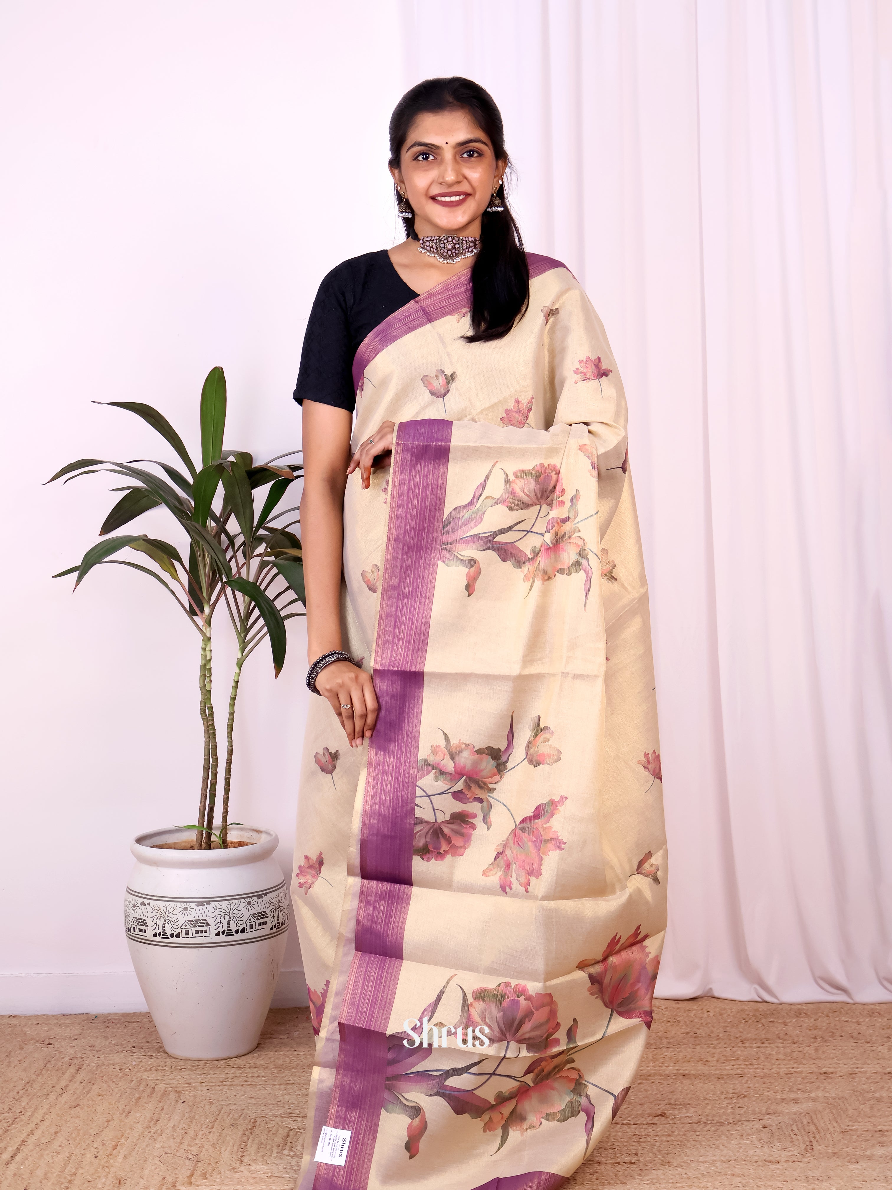 CKS07038 - Semi Jute Saree