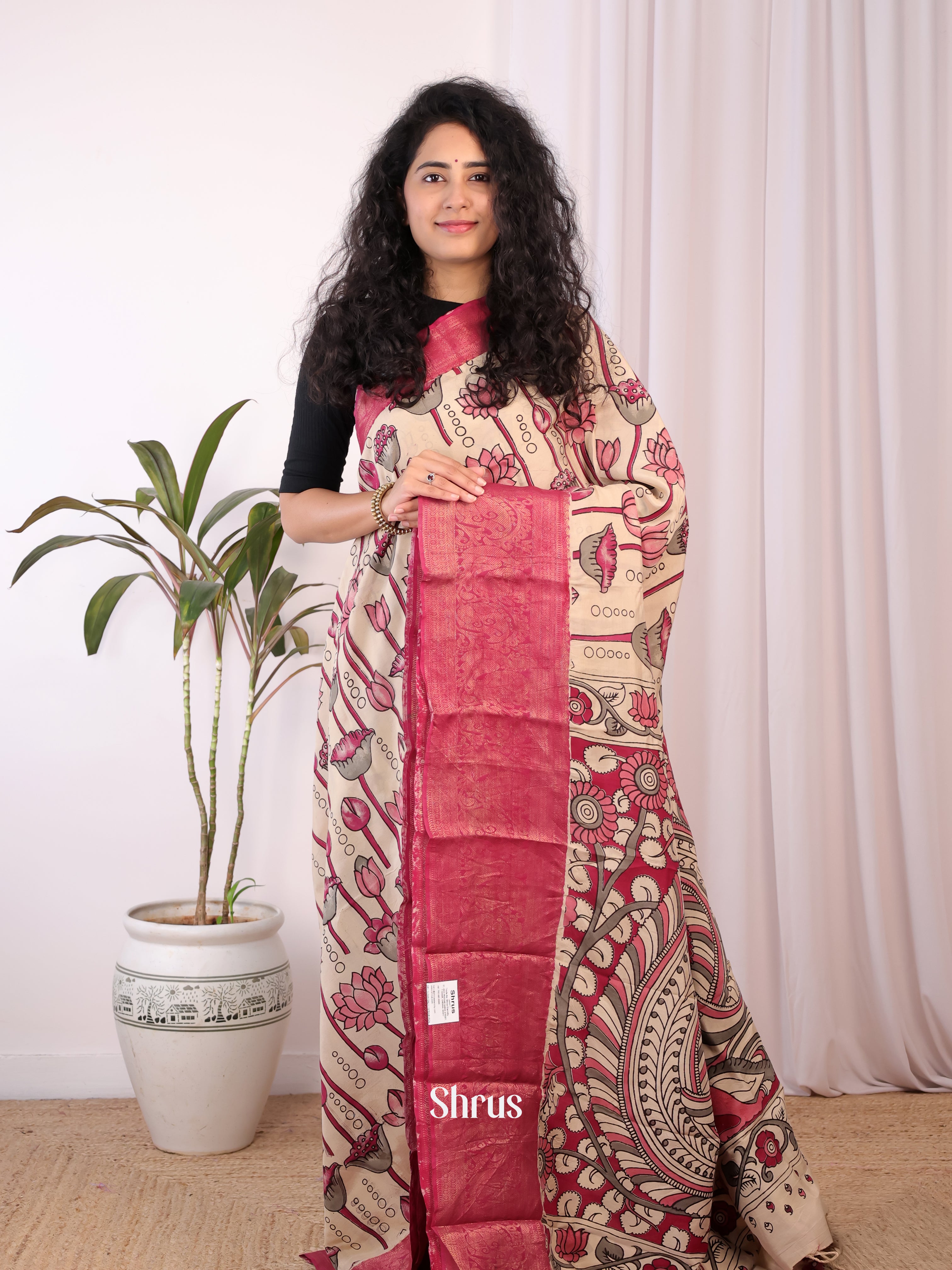 CKS08032 - Mangalagiri printed silkcotton Saree