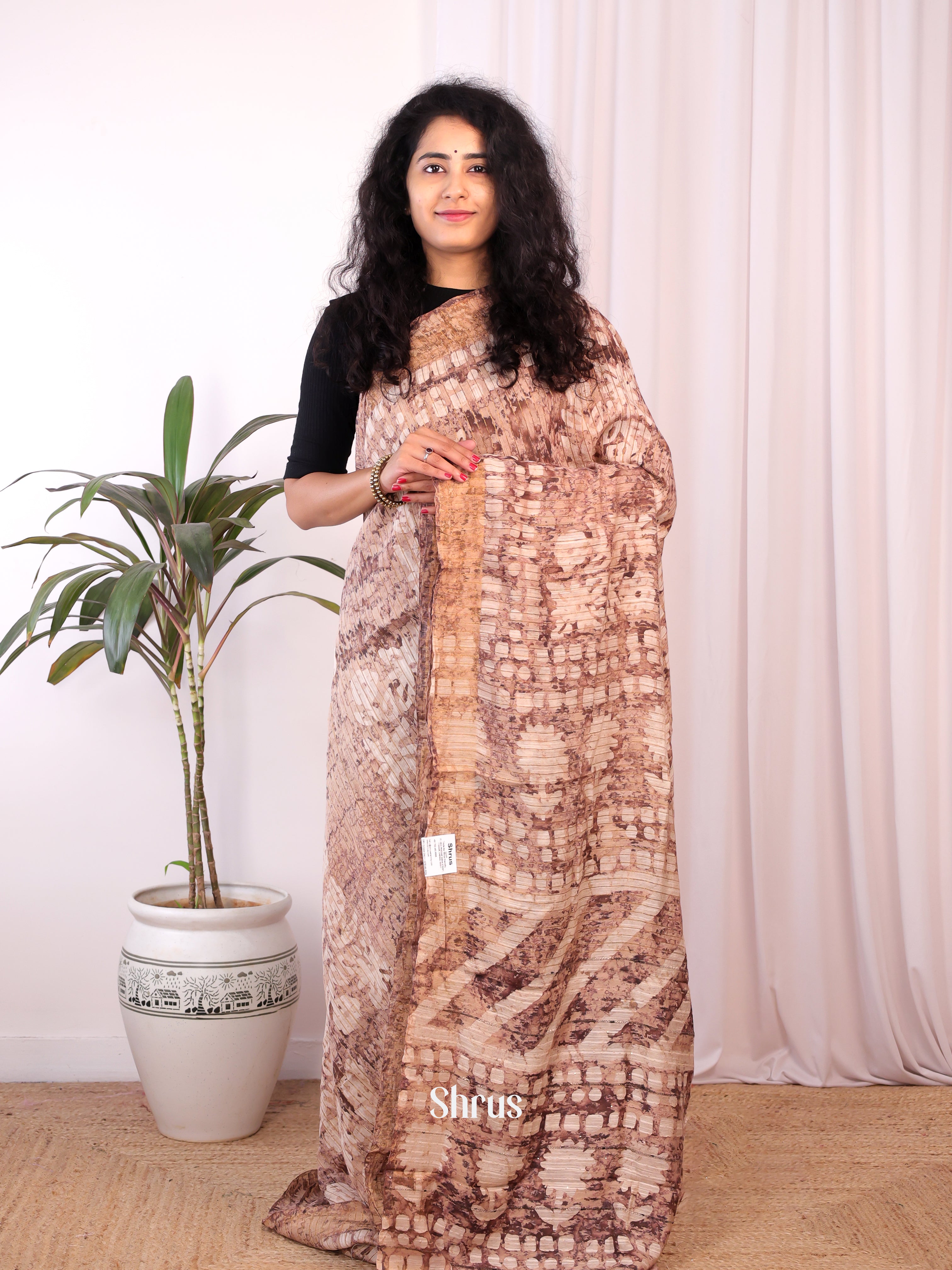 CKS11046 - Chanderi Saree - Shop on Shrus.com