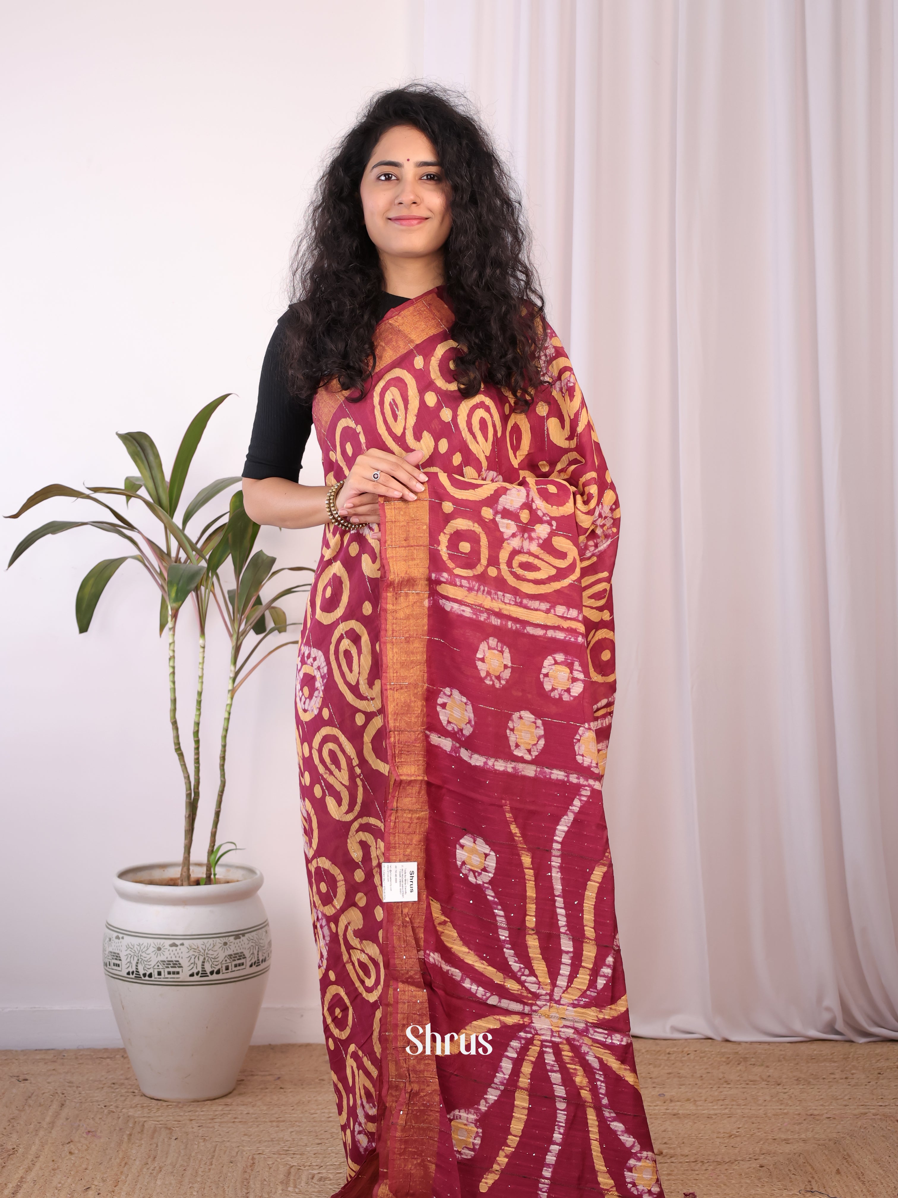 CKS11053 - Chanderi Saree - Shop on Shrus.com