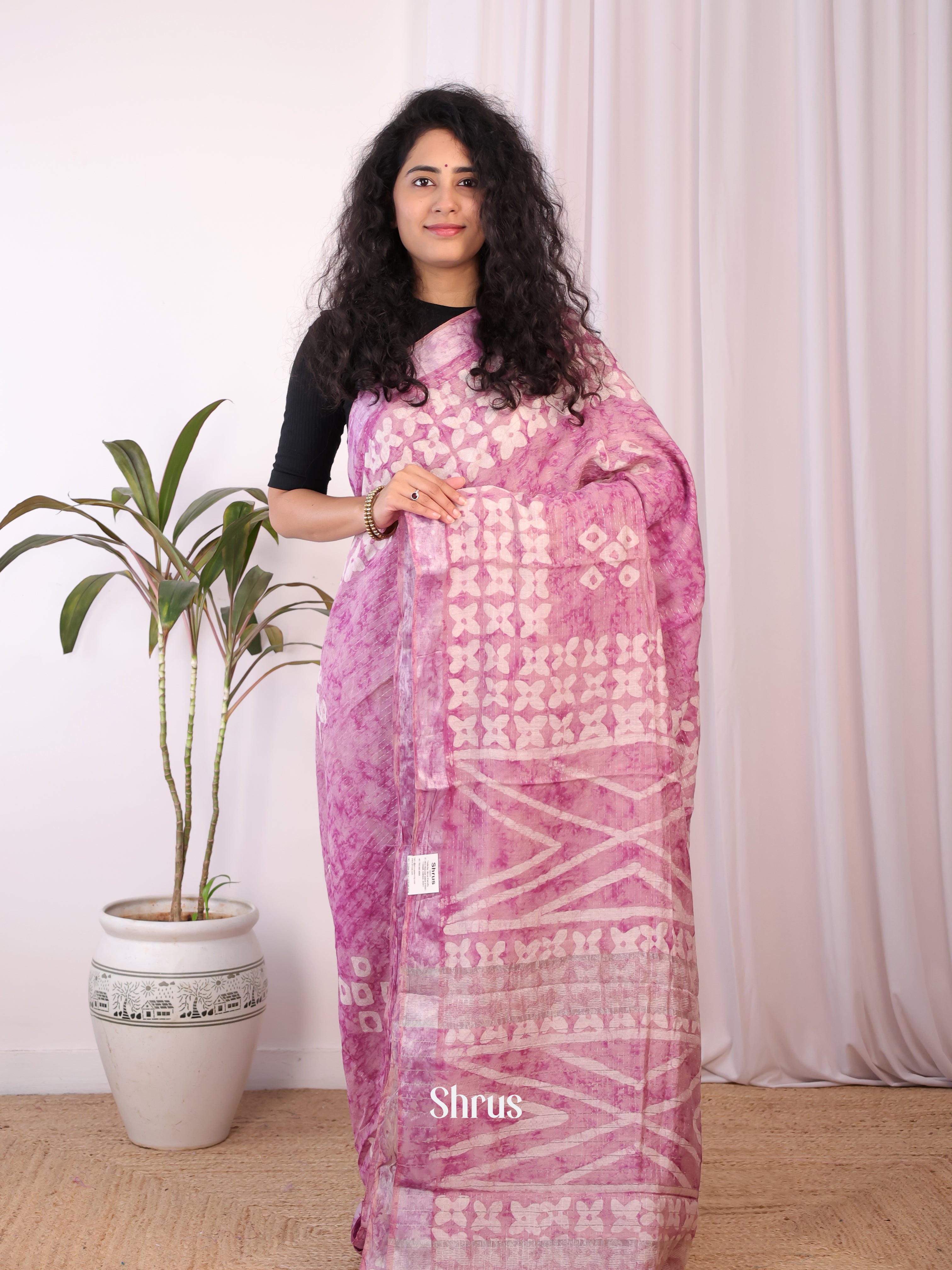 CKS11073 - Chanderi Saree - Shop on Shrus.com