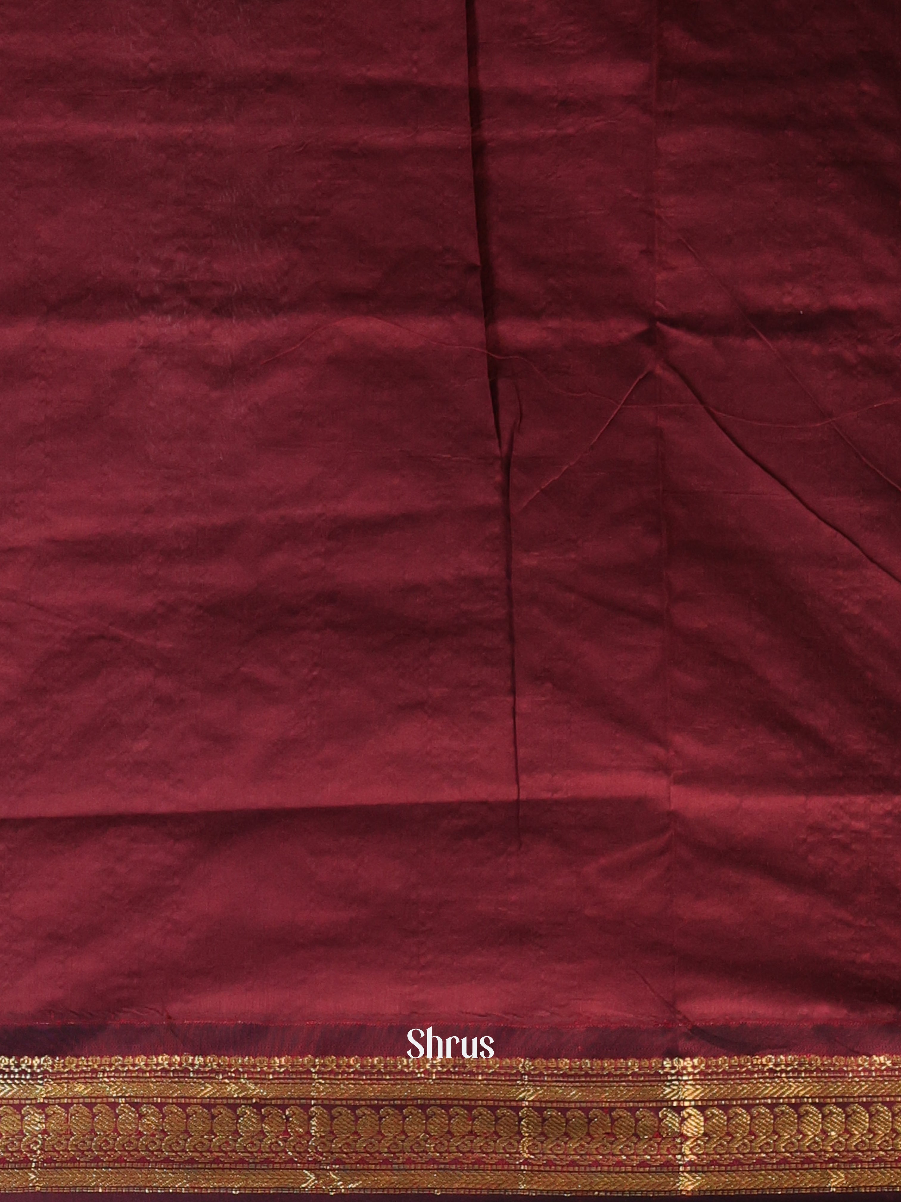 Blue & Maroon - Kalyani Cotton Saree