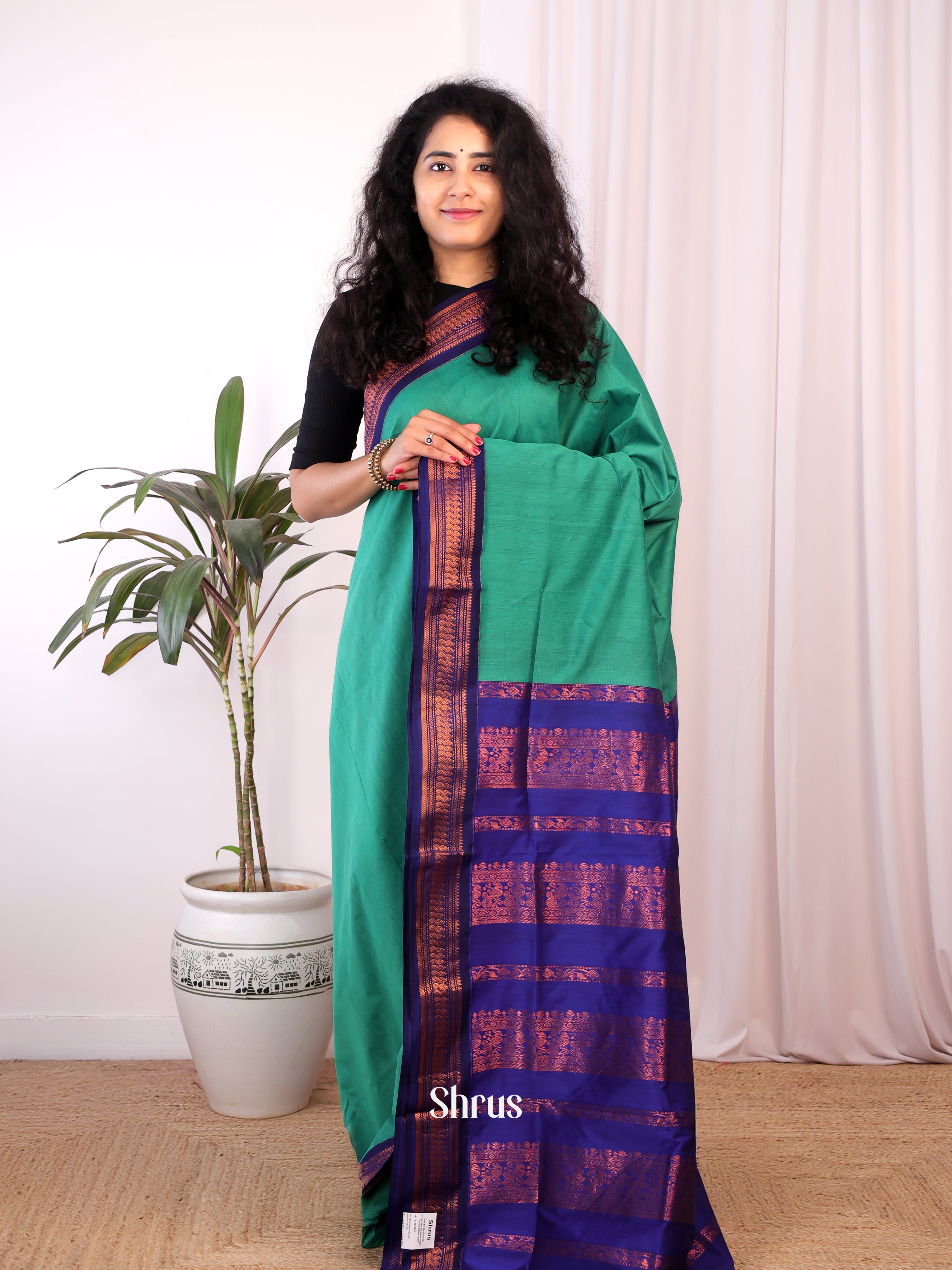 Green & Blue - Kalyani Cotton Saree