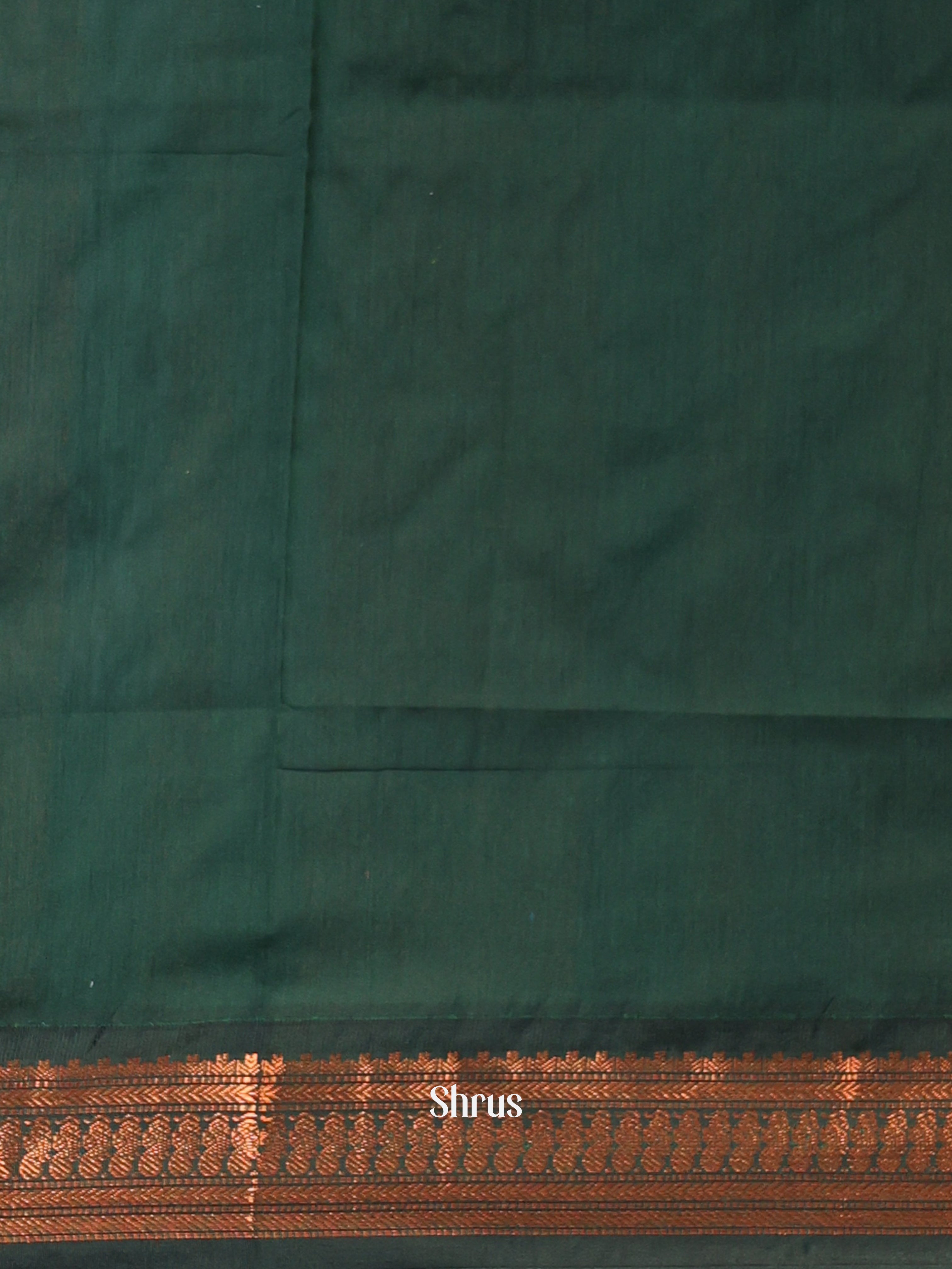 Brown & Green - Kalyani Cotton Saree