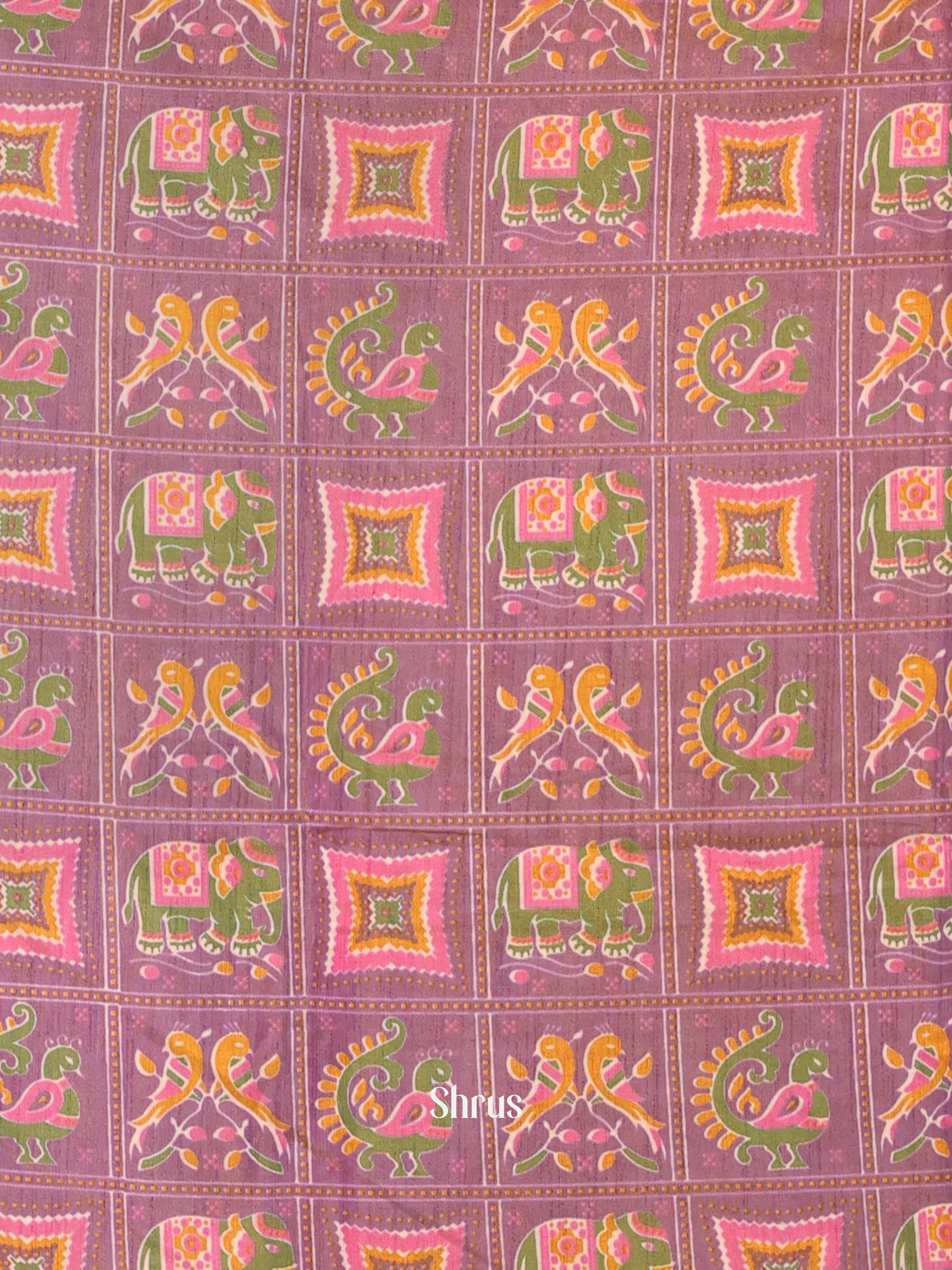 Purple & Pink - semi patola salwar