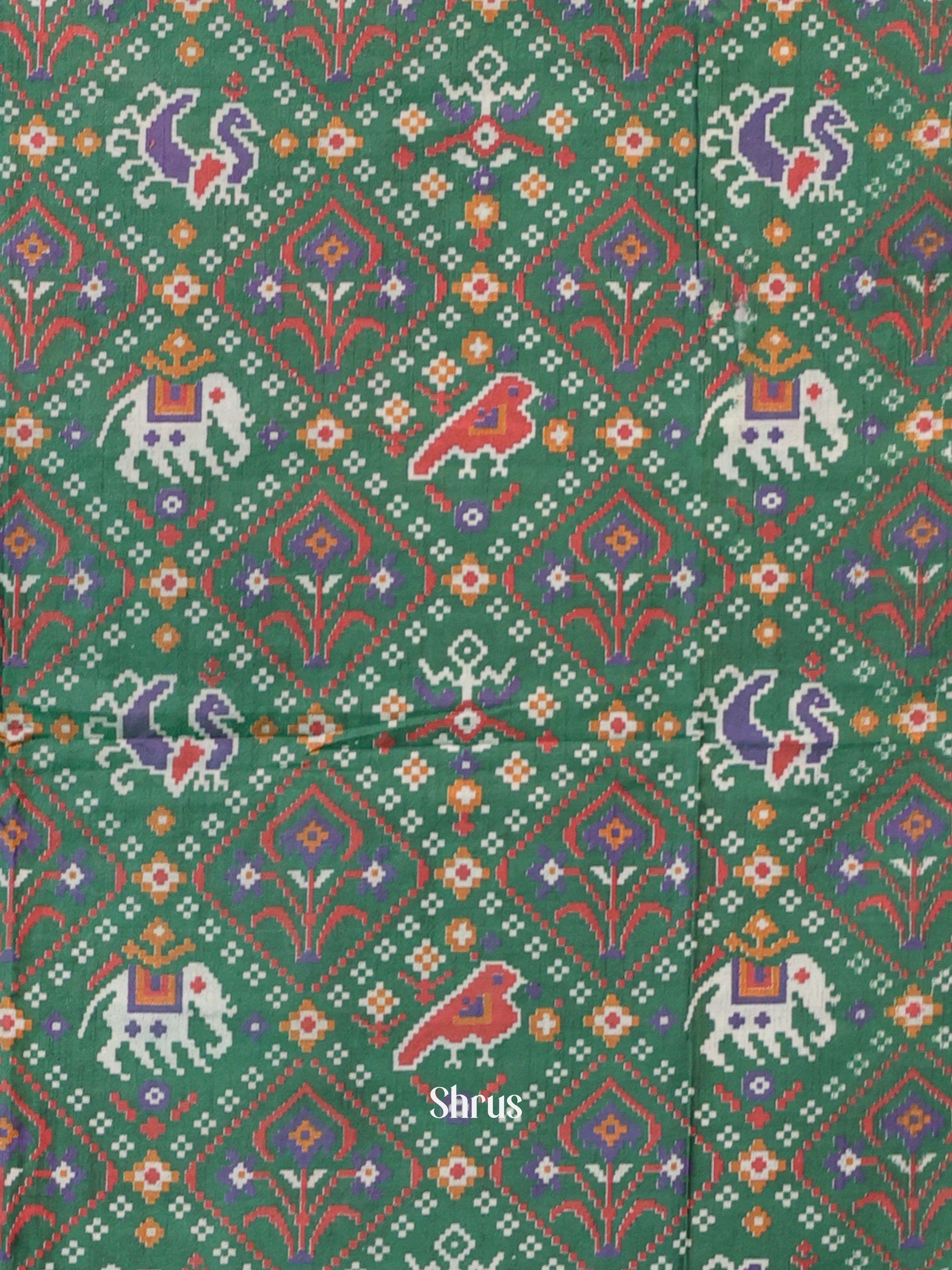 Green & Purple - semi patola salwar - Shop on Shrus.com