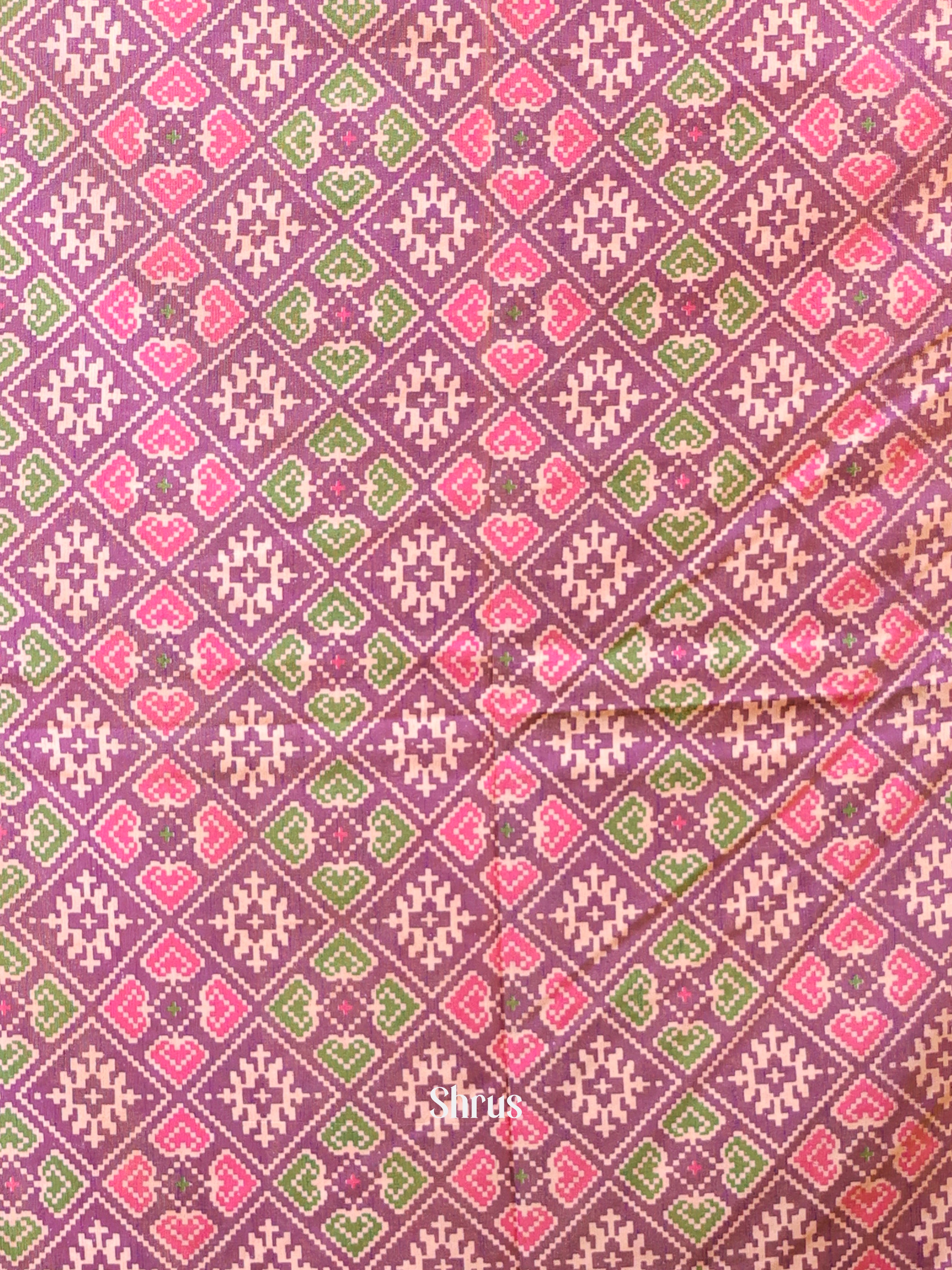 Pink & Purple - semi patola salwar - Shop on Shrus.com