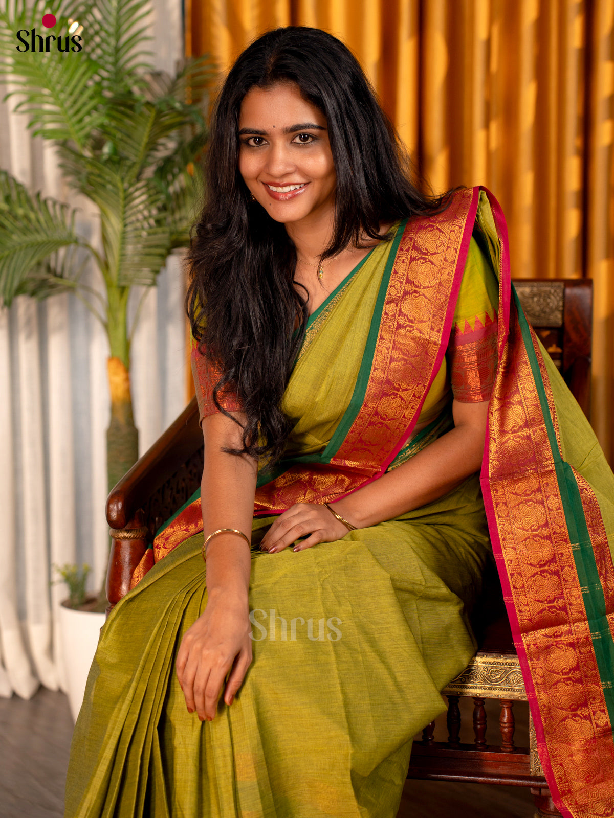 Green & Red - Chettinad Cotton Saree