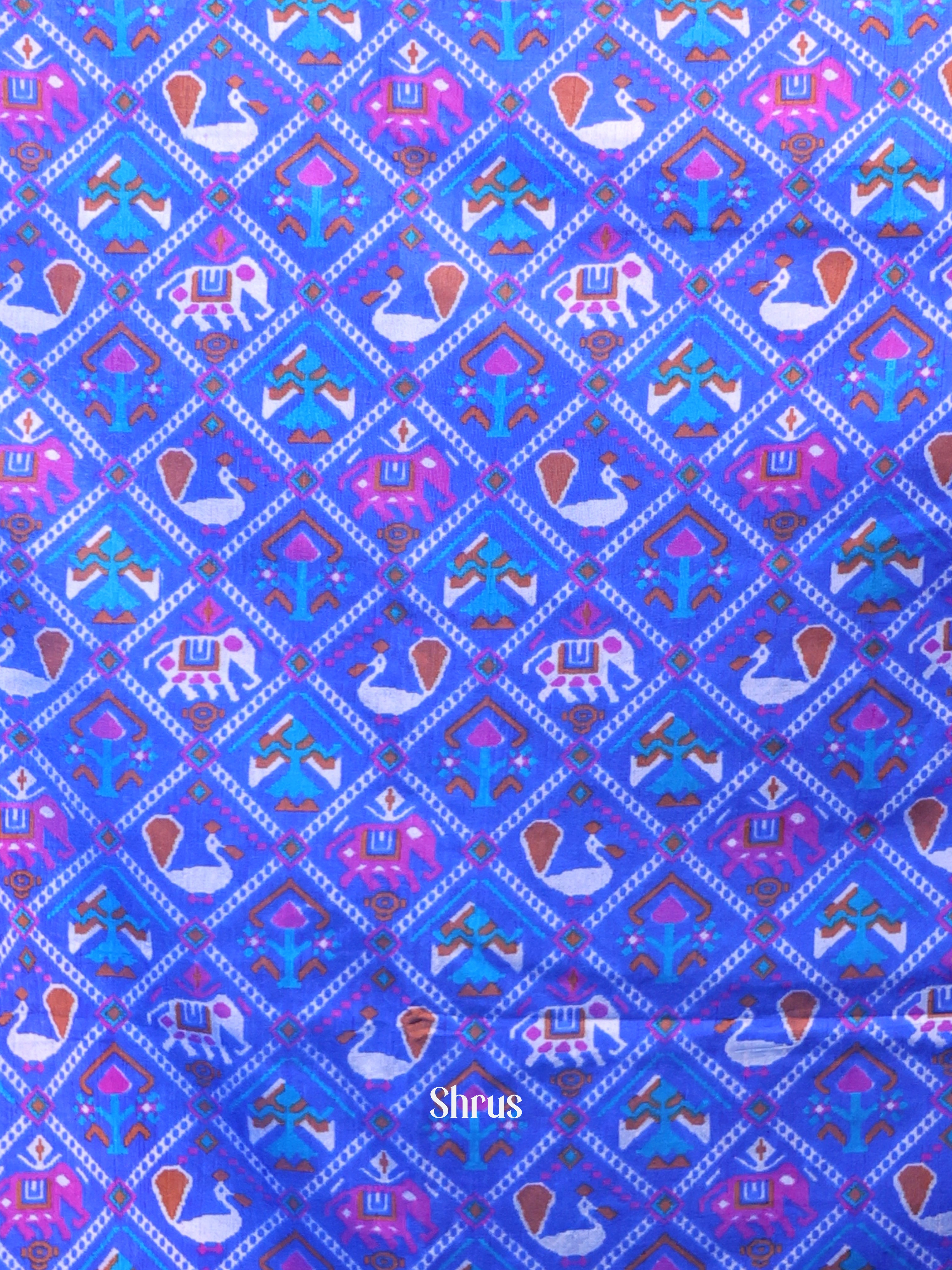 Blue & Purple - semi patola salwar