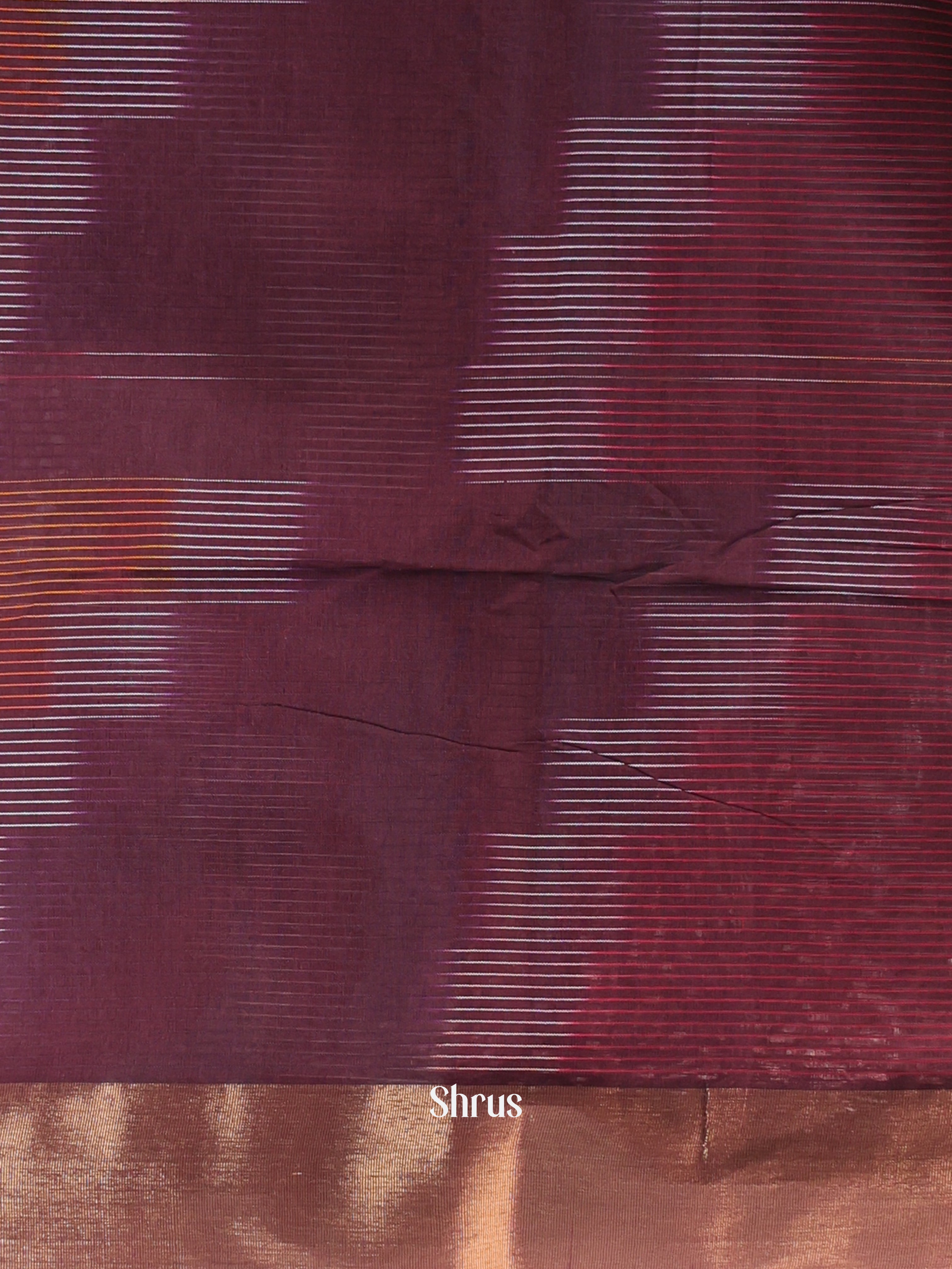 Brown - Ikkat Kora Saree