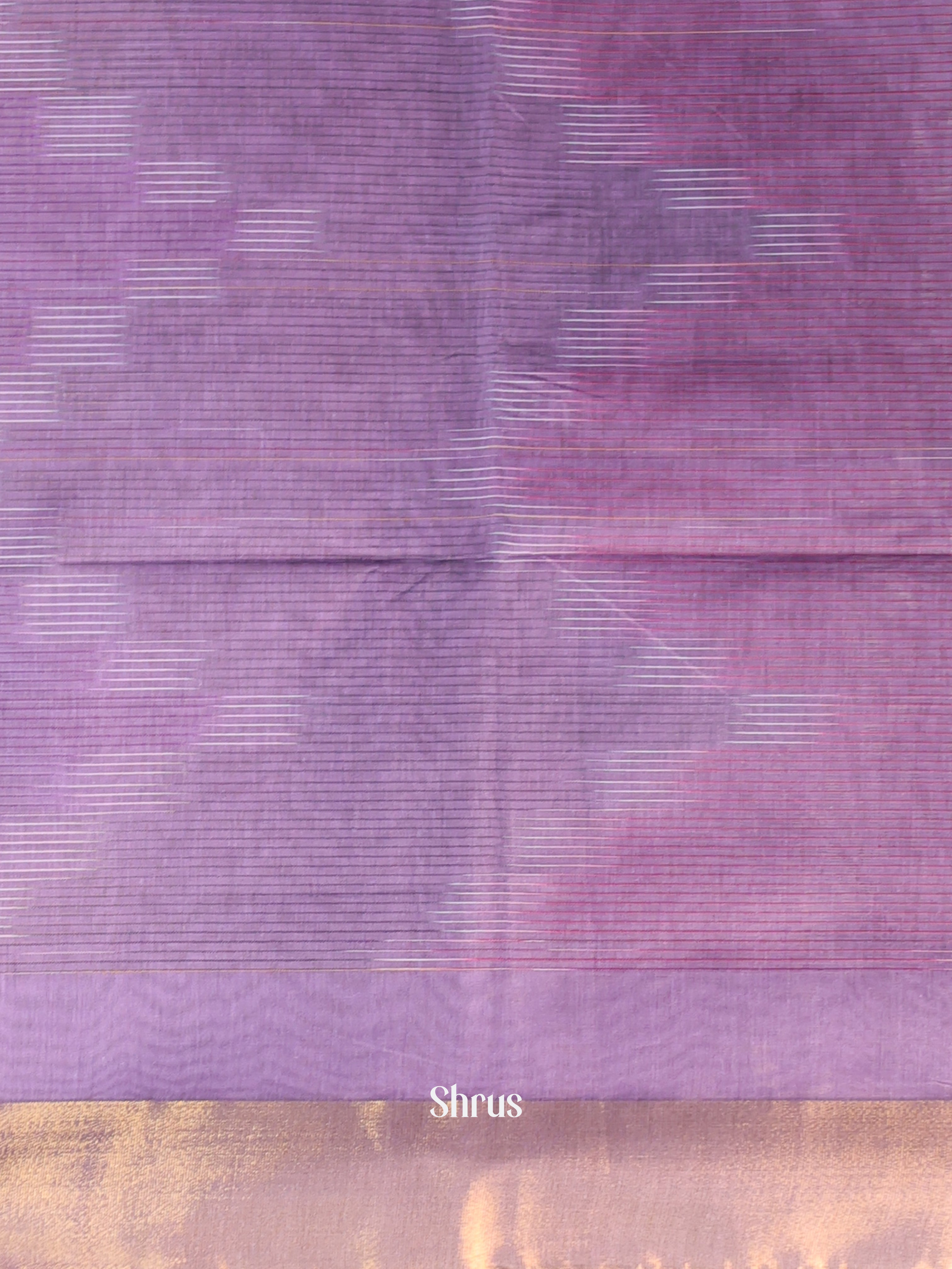 Lavender - Ikkat Kora Saree