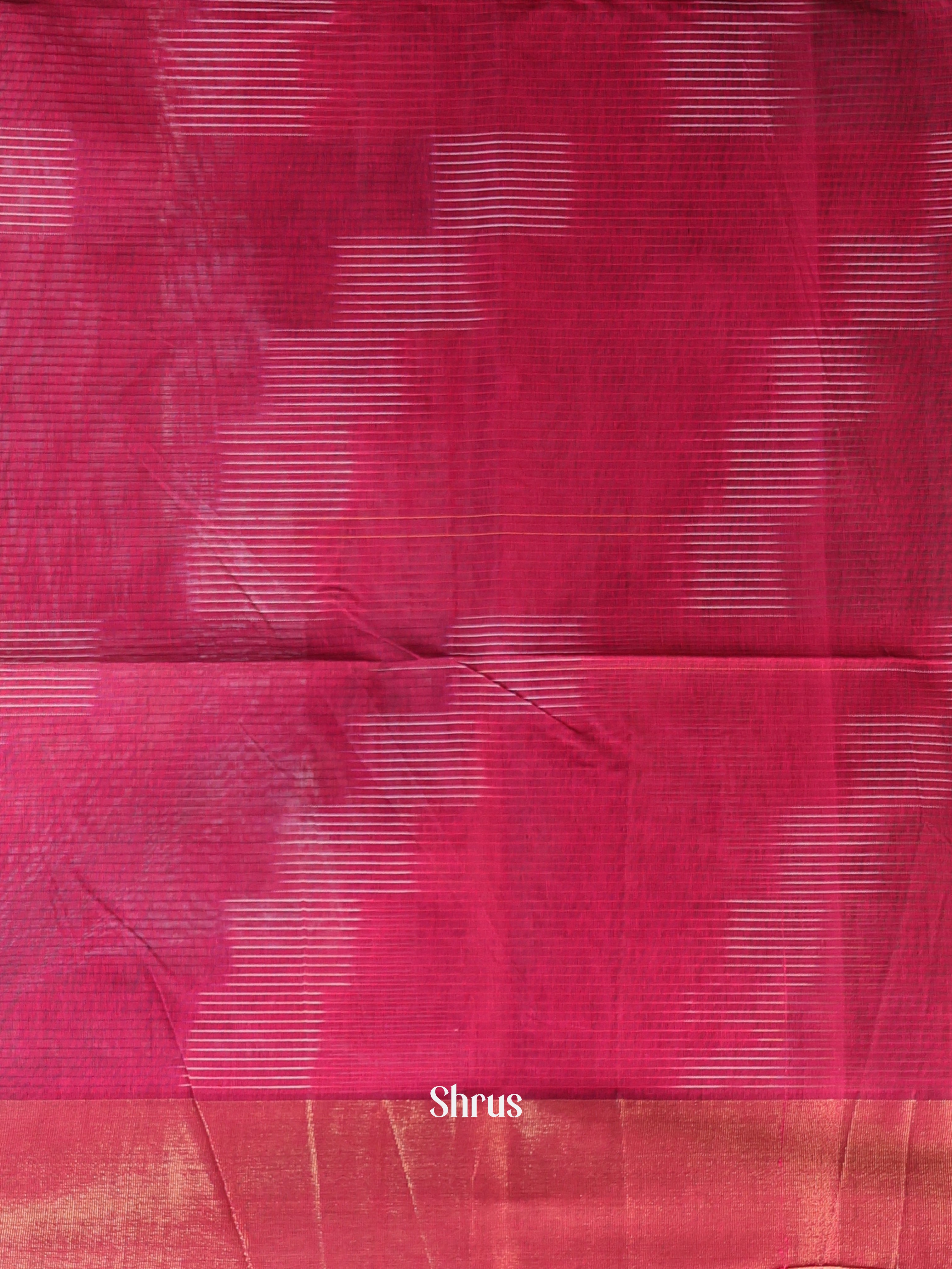 Maroon - Ikkat Kora Saree