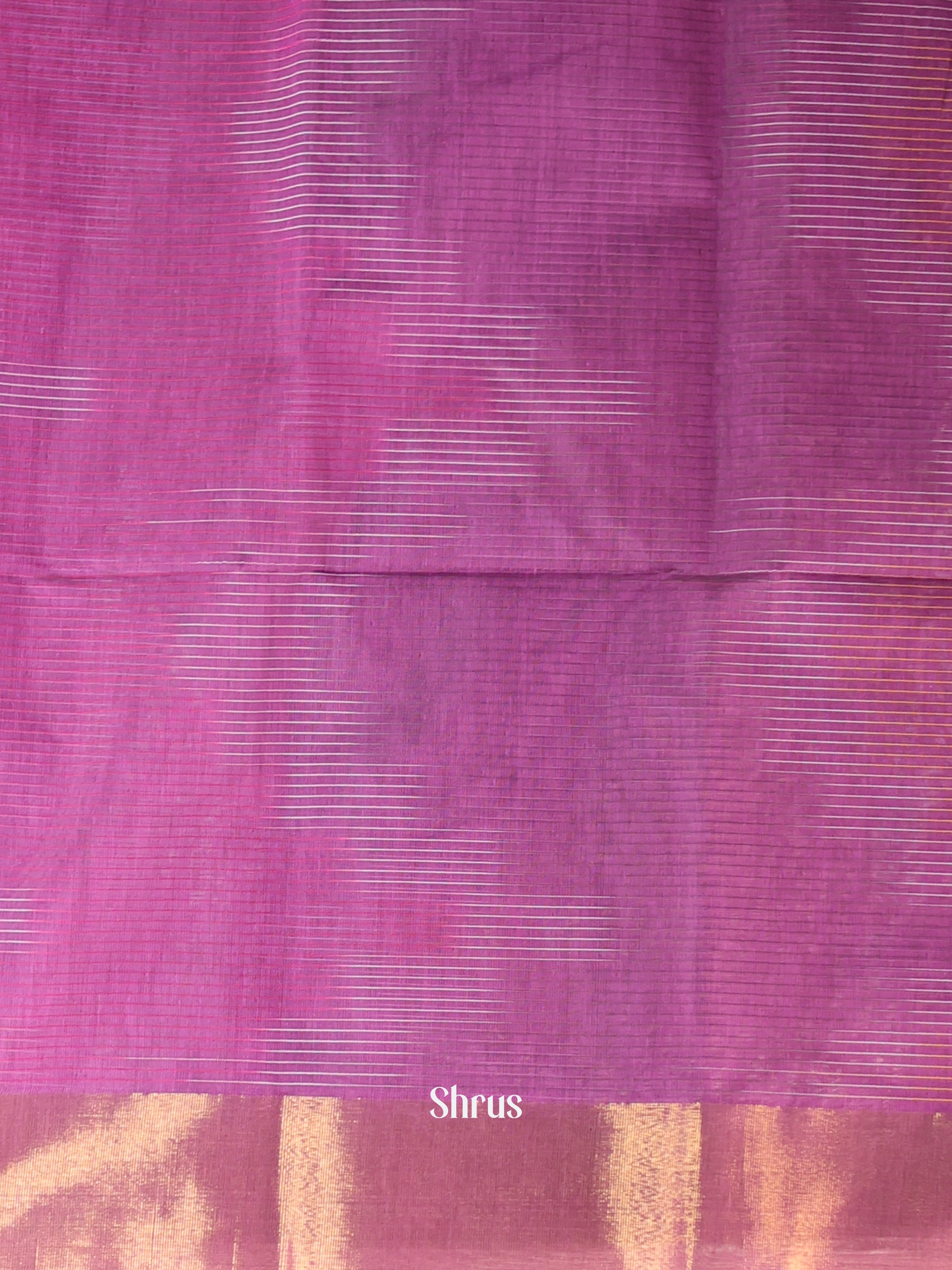 Purple - Ikkat Kora Saree