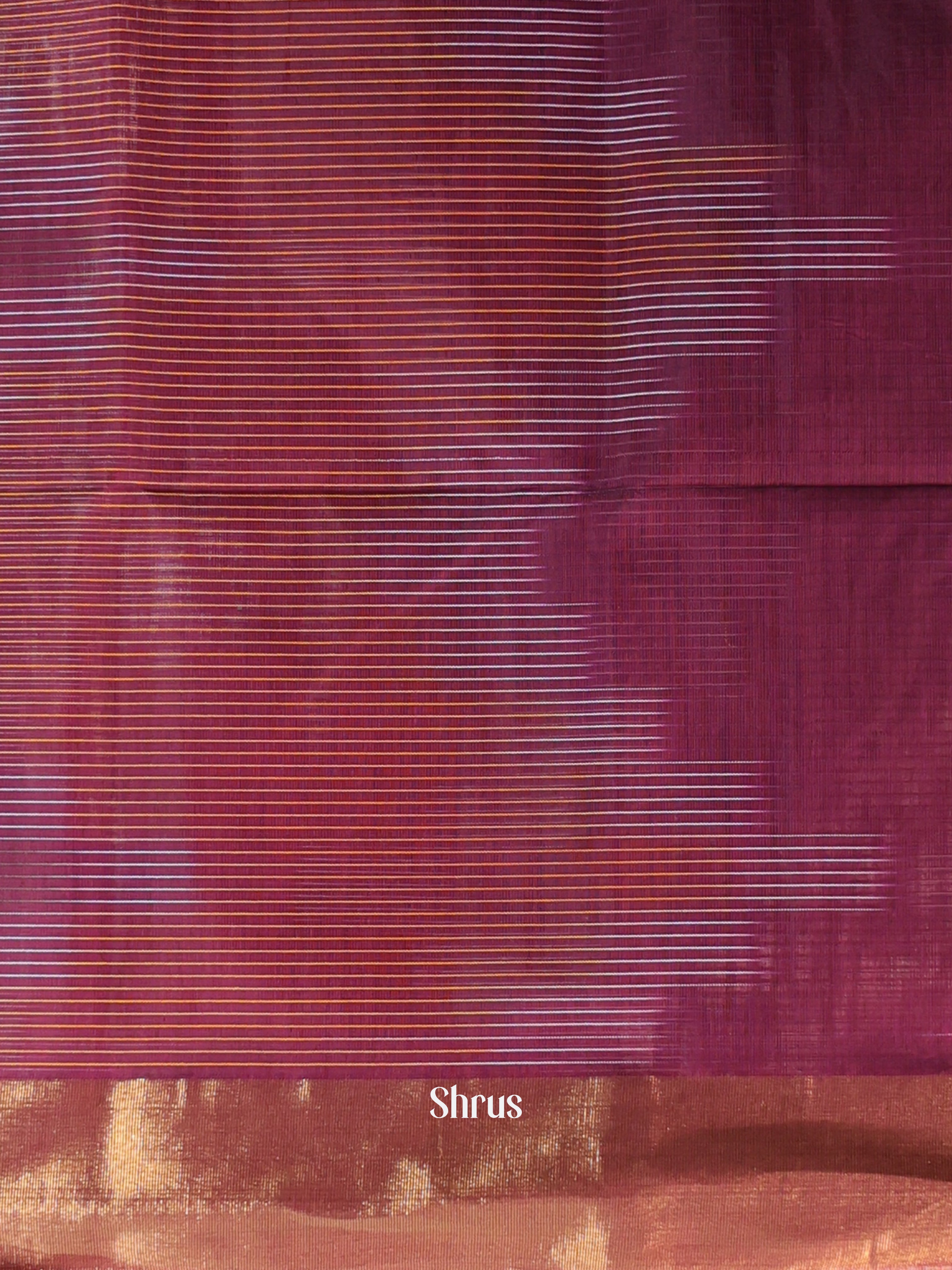 Purple & Maroon- Ikkat Kora Saree