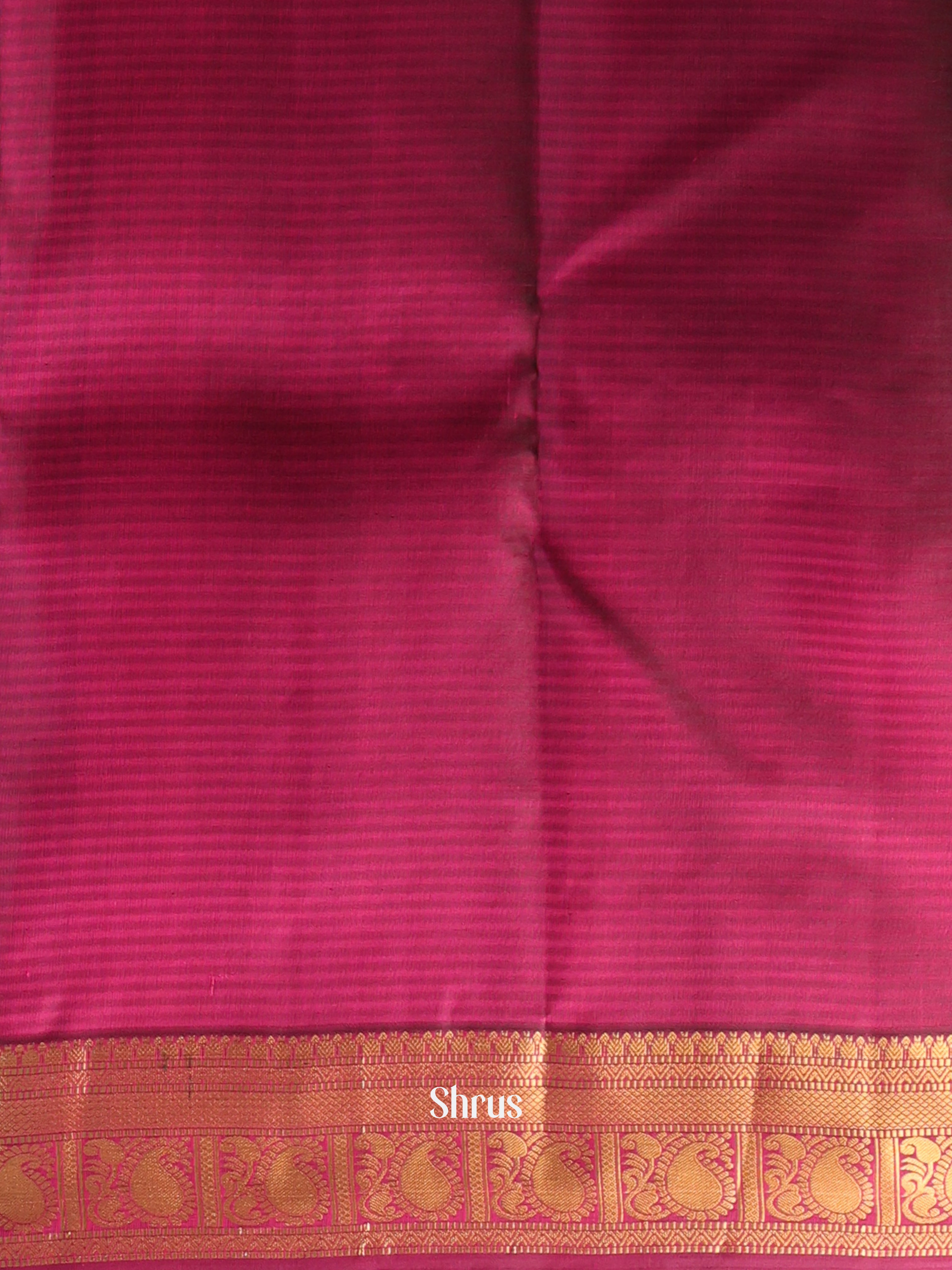 Deep Pink &  Maroon - Kanchipuram silk Saree