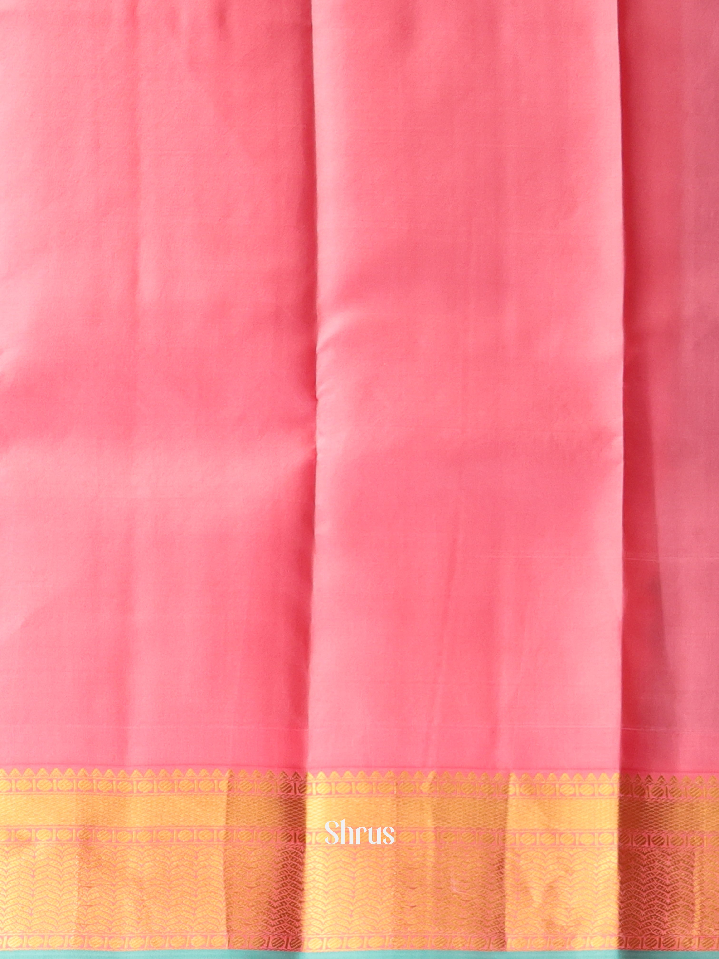 Green & Lotus Pink - Kanchipuram silk Saree