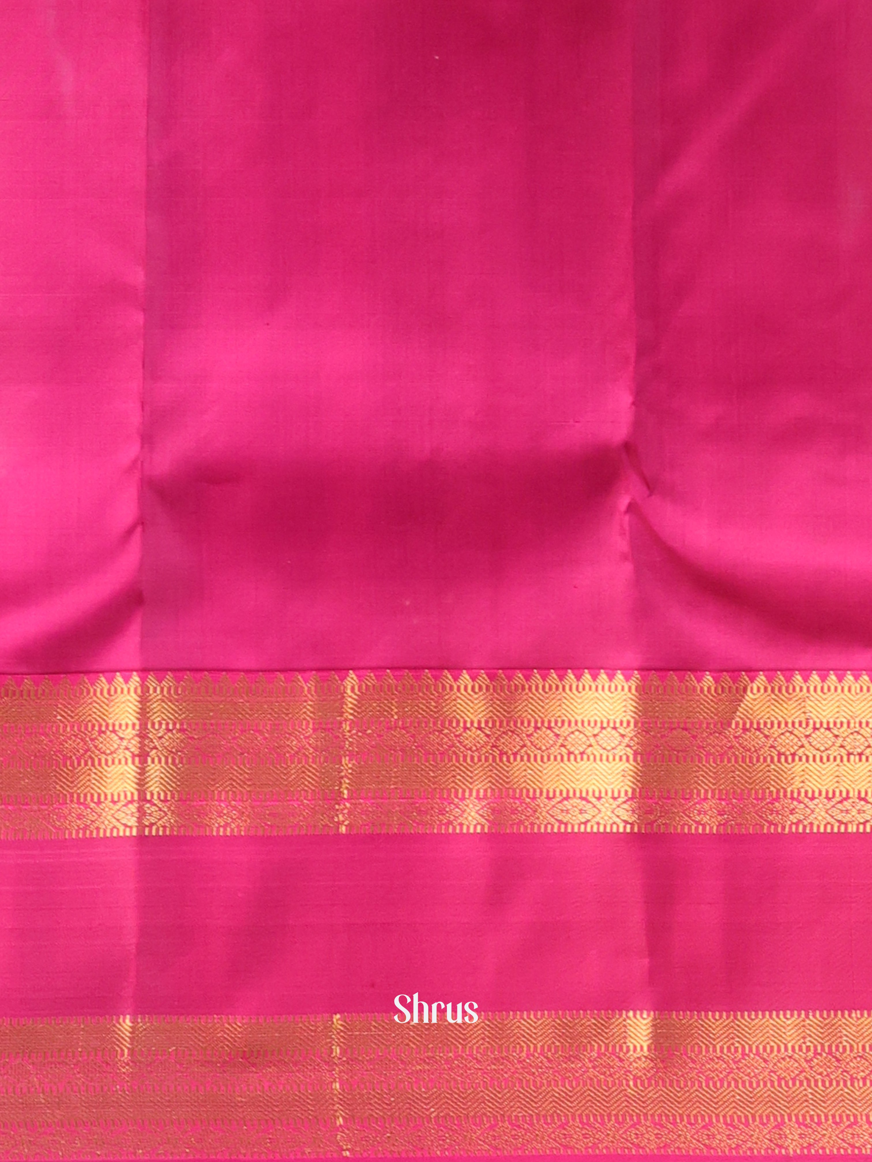 Peachish Pink & Majenta - Kanchipuram silk Saree