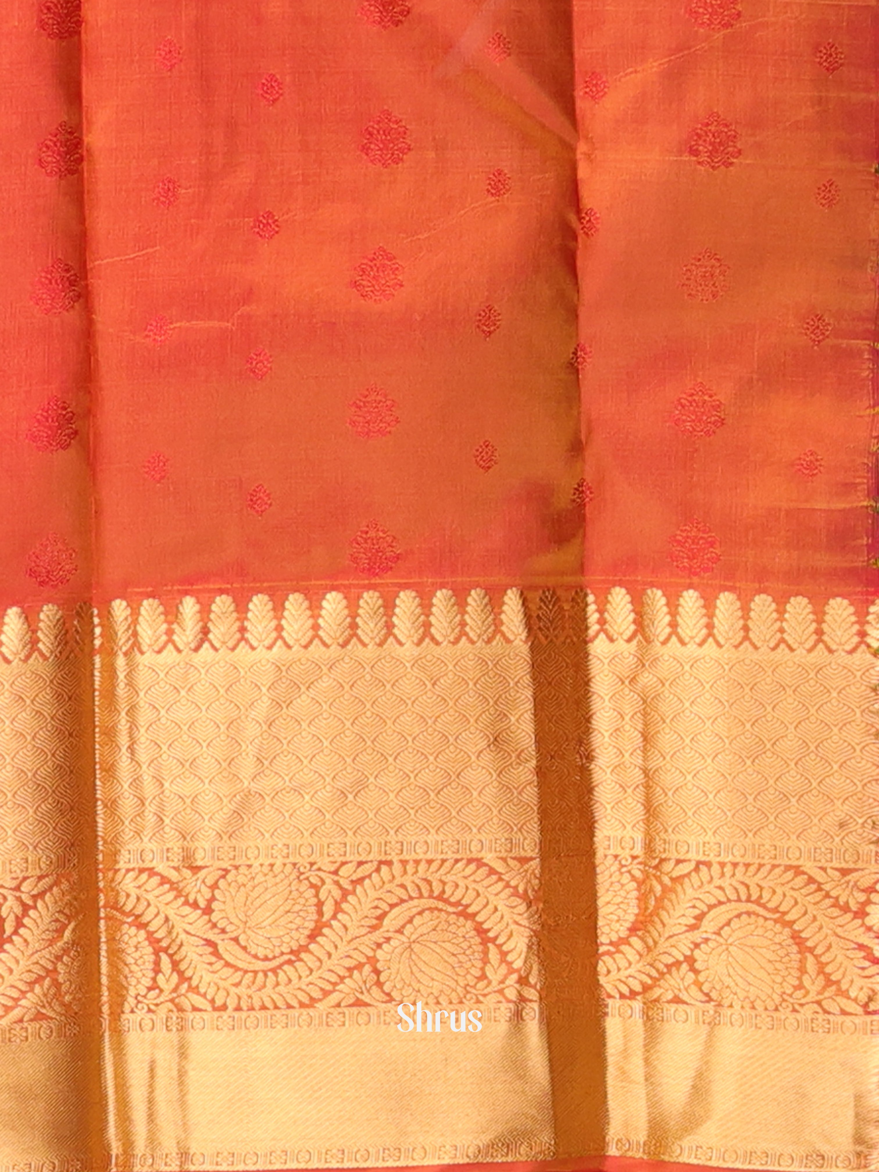 Green & Brick- Kanchipuram silk Saree