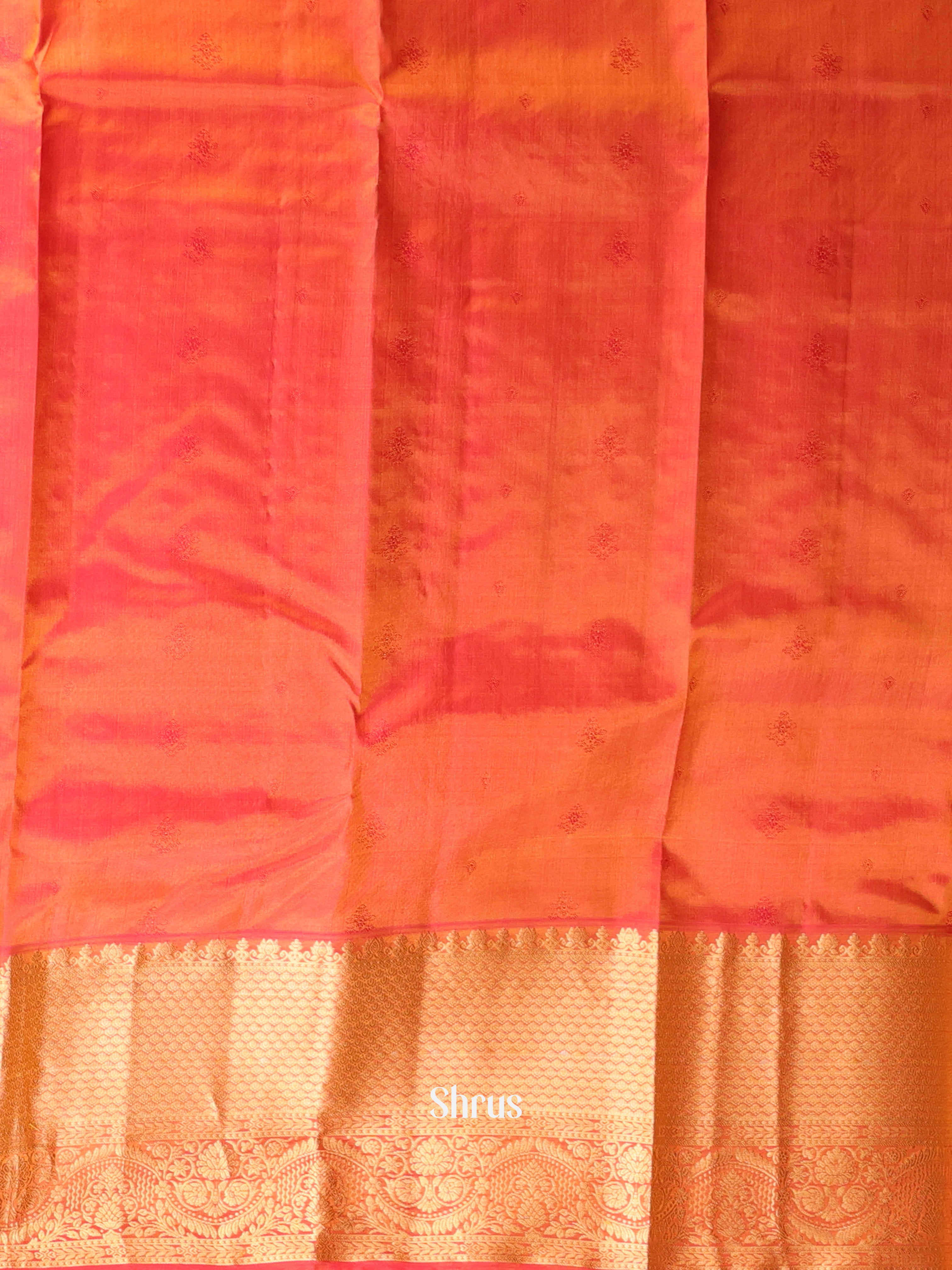 Yellow & Orange - Kanchipuram silk Saree