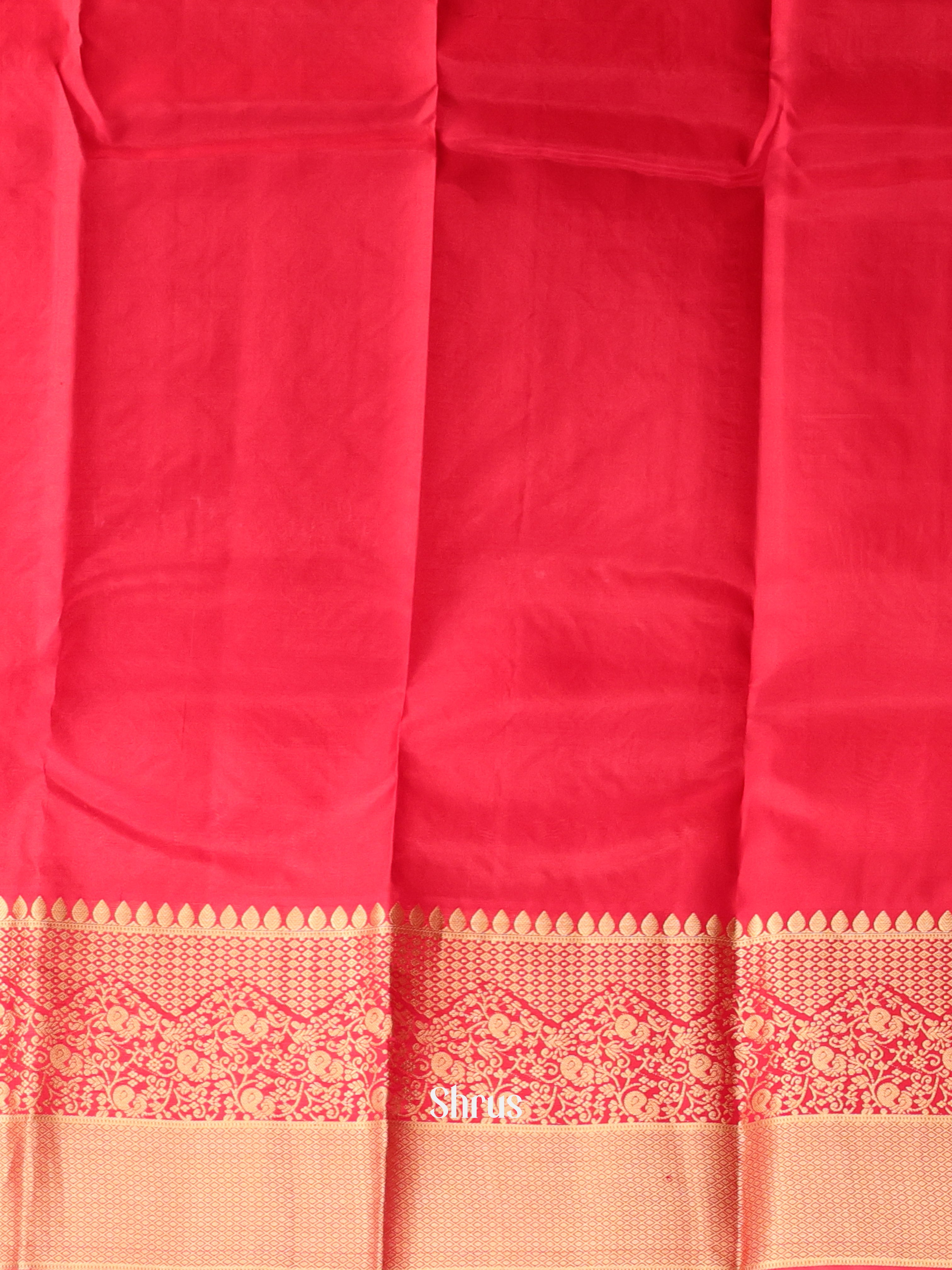 Orange  & Red - Kanchipuram silk Saree