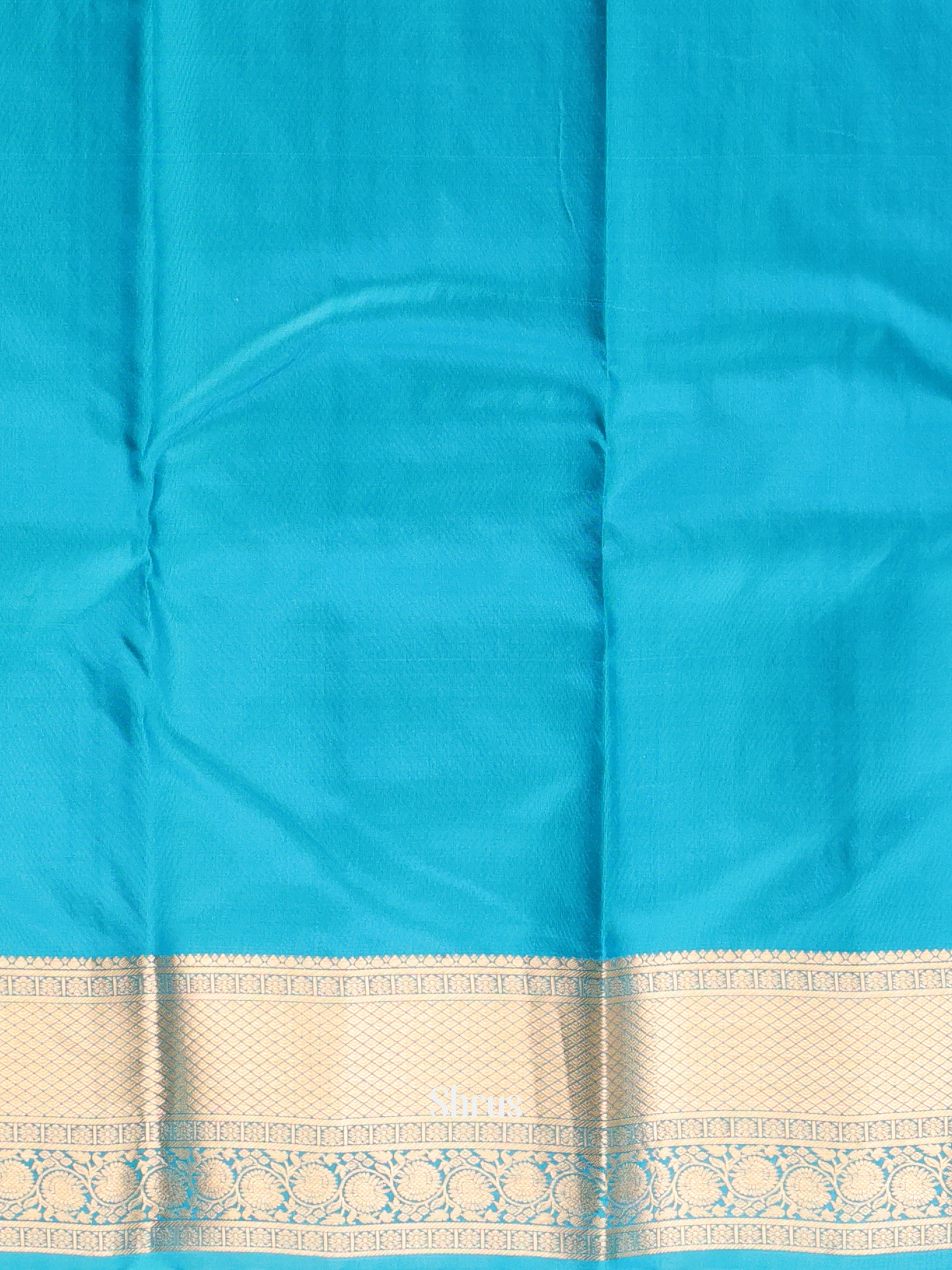 Blue(Single Tone) - Kanchipuram silk Saree