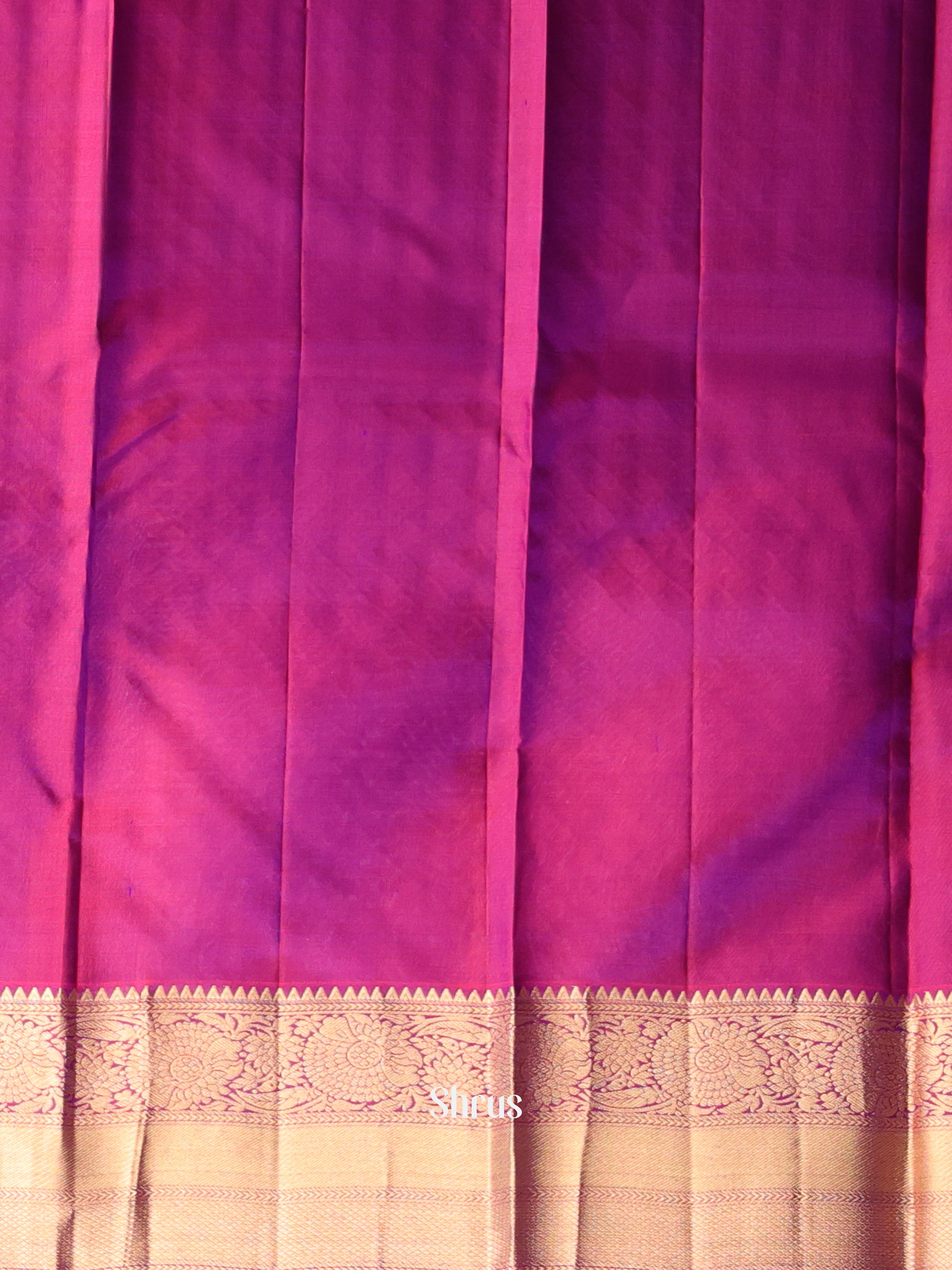 Purple(Single Tone) - Kanchipuram silk Saree