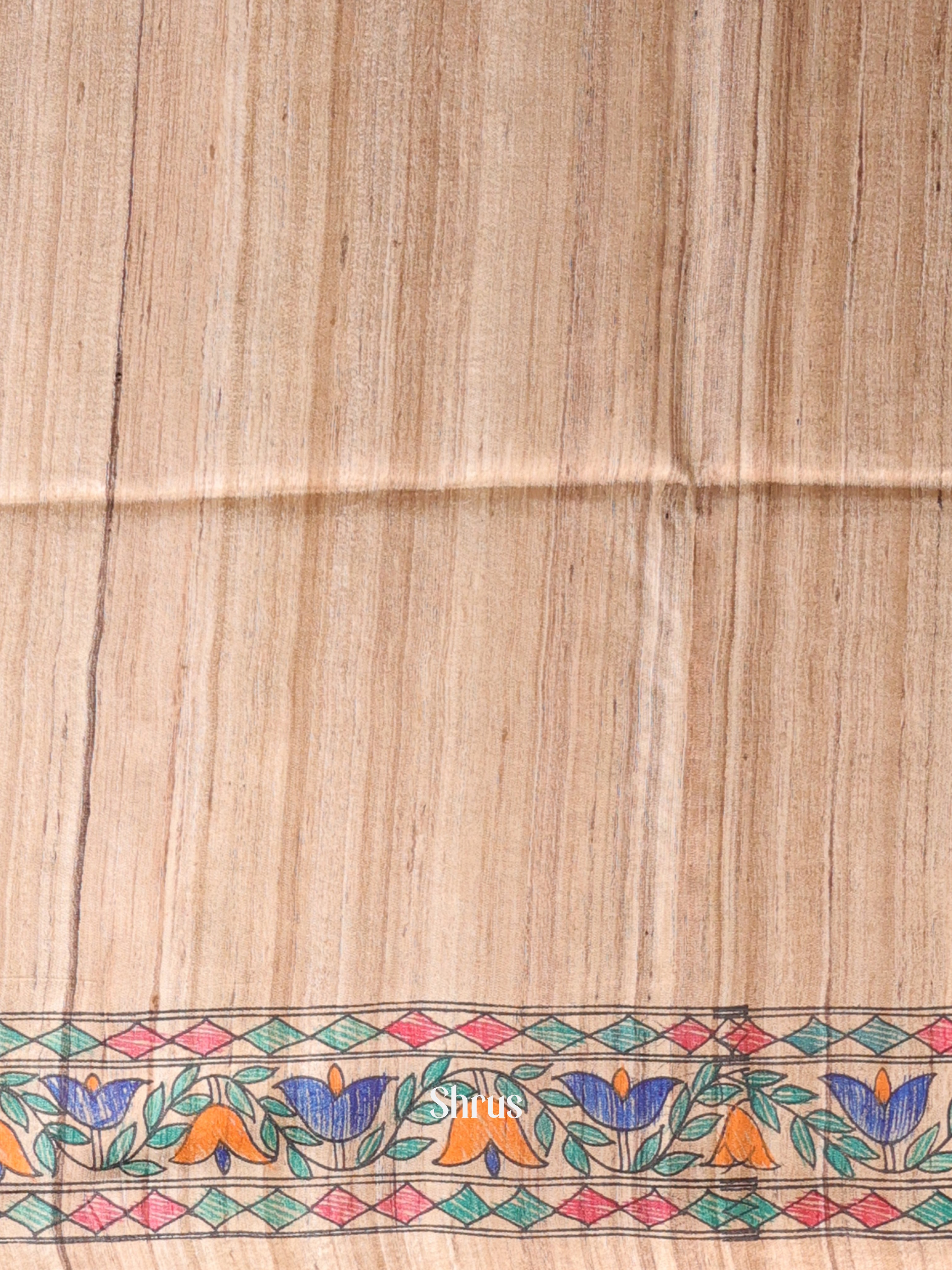 Brown - Tussar Saree