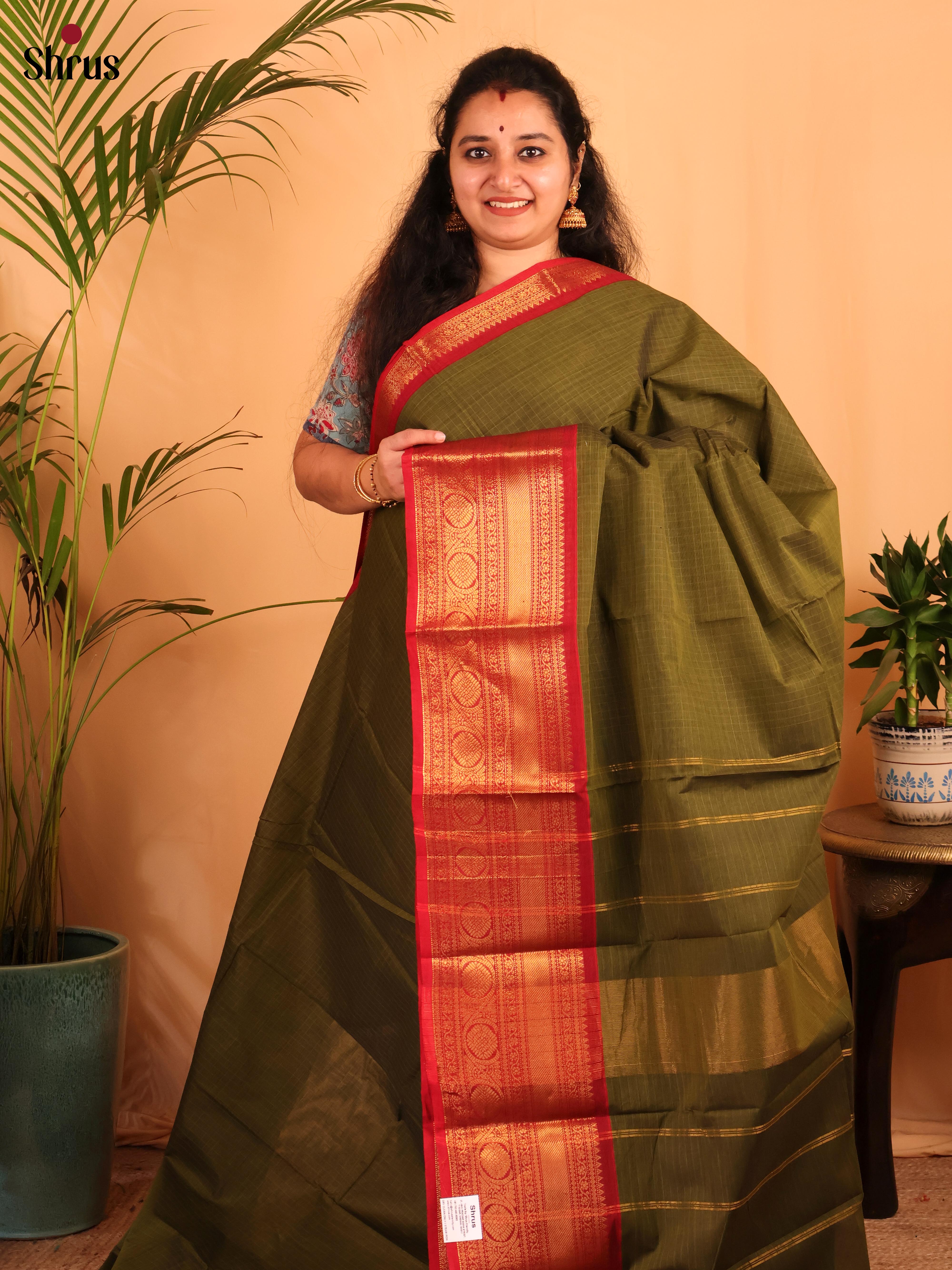 green & Red - Chettinad Cotton