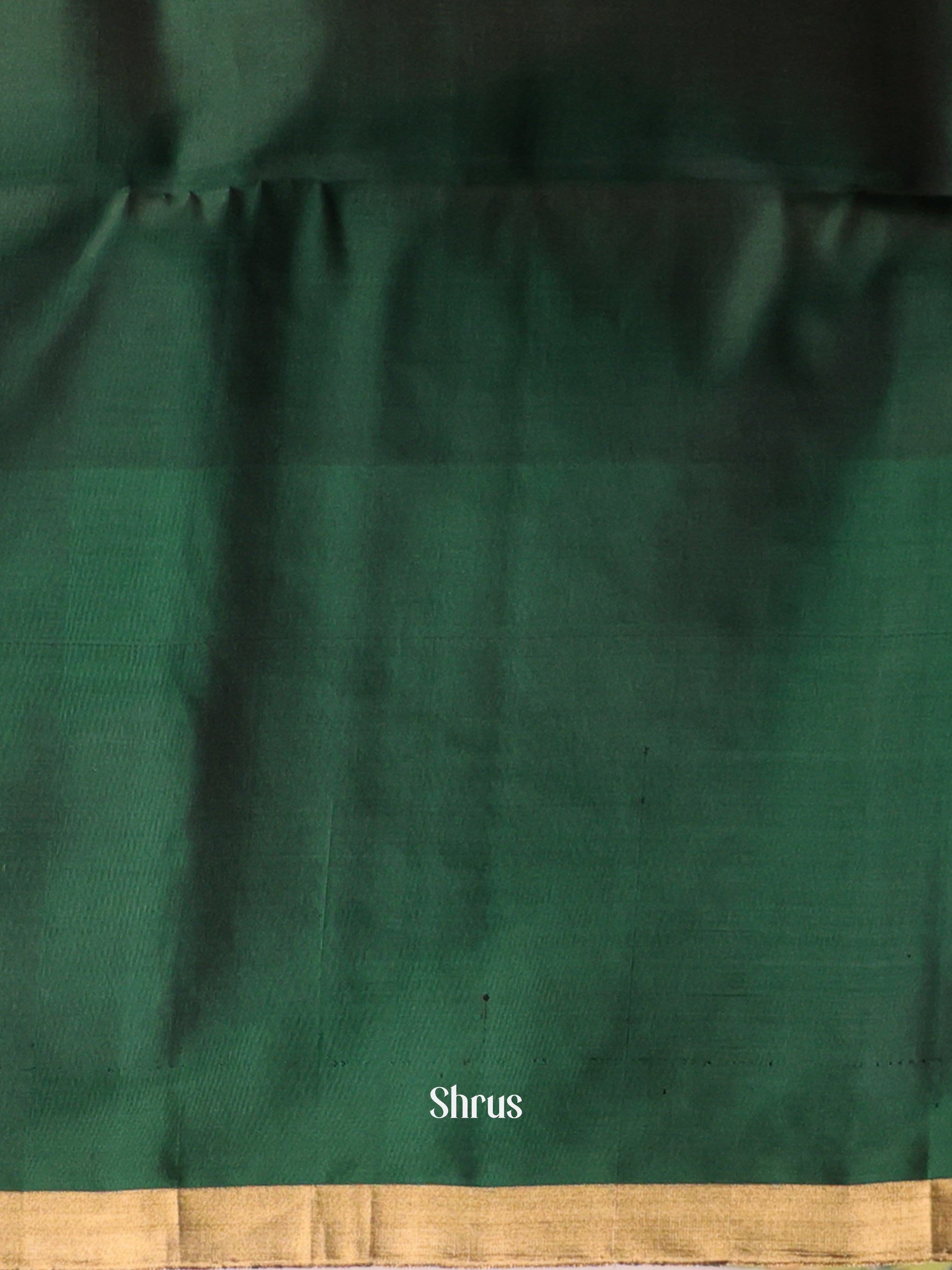 Leaf Green & Green - Soft Silk Saree