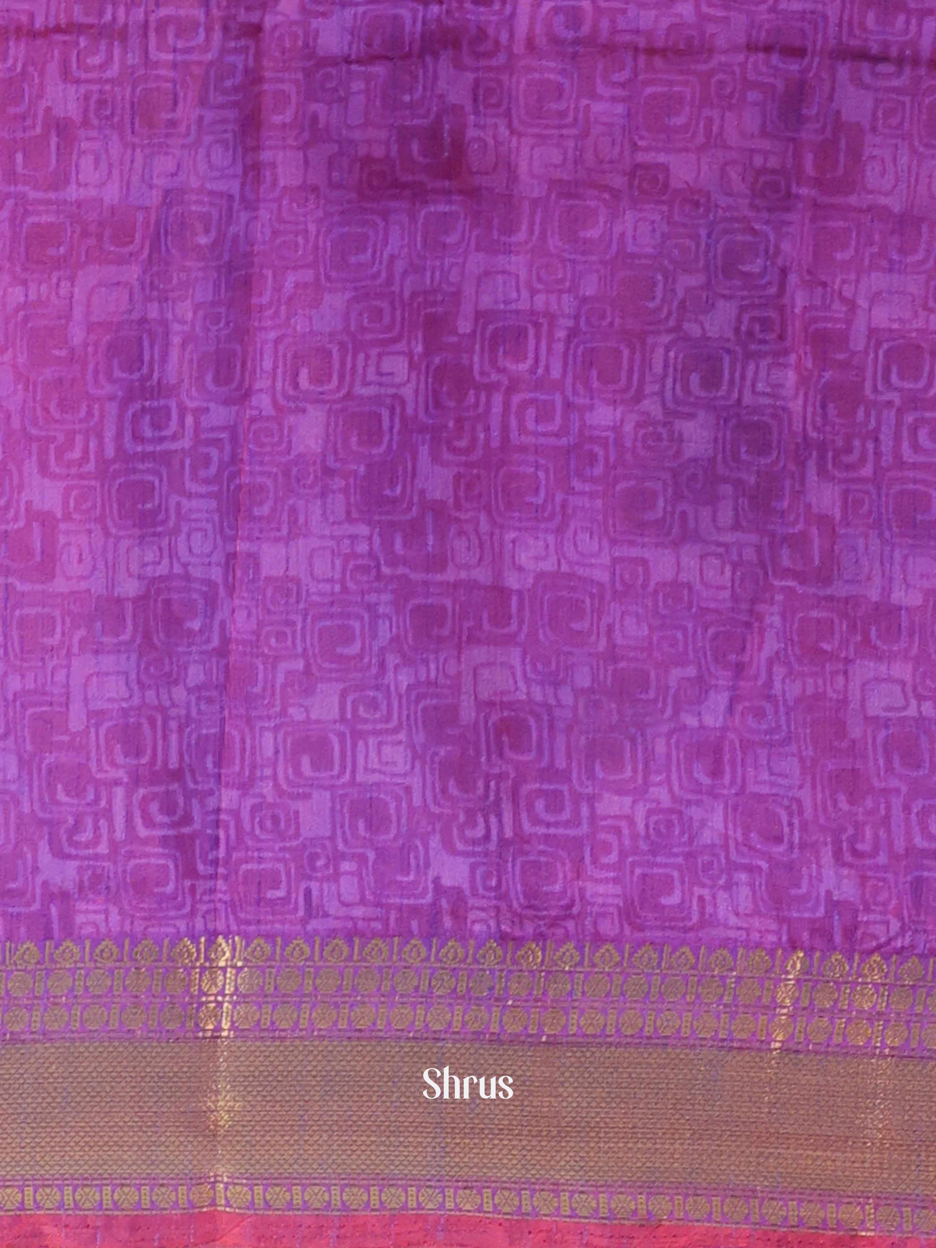 Pink  & Purple - Semi Patola Saree