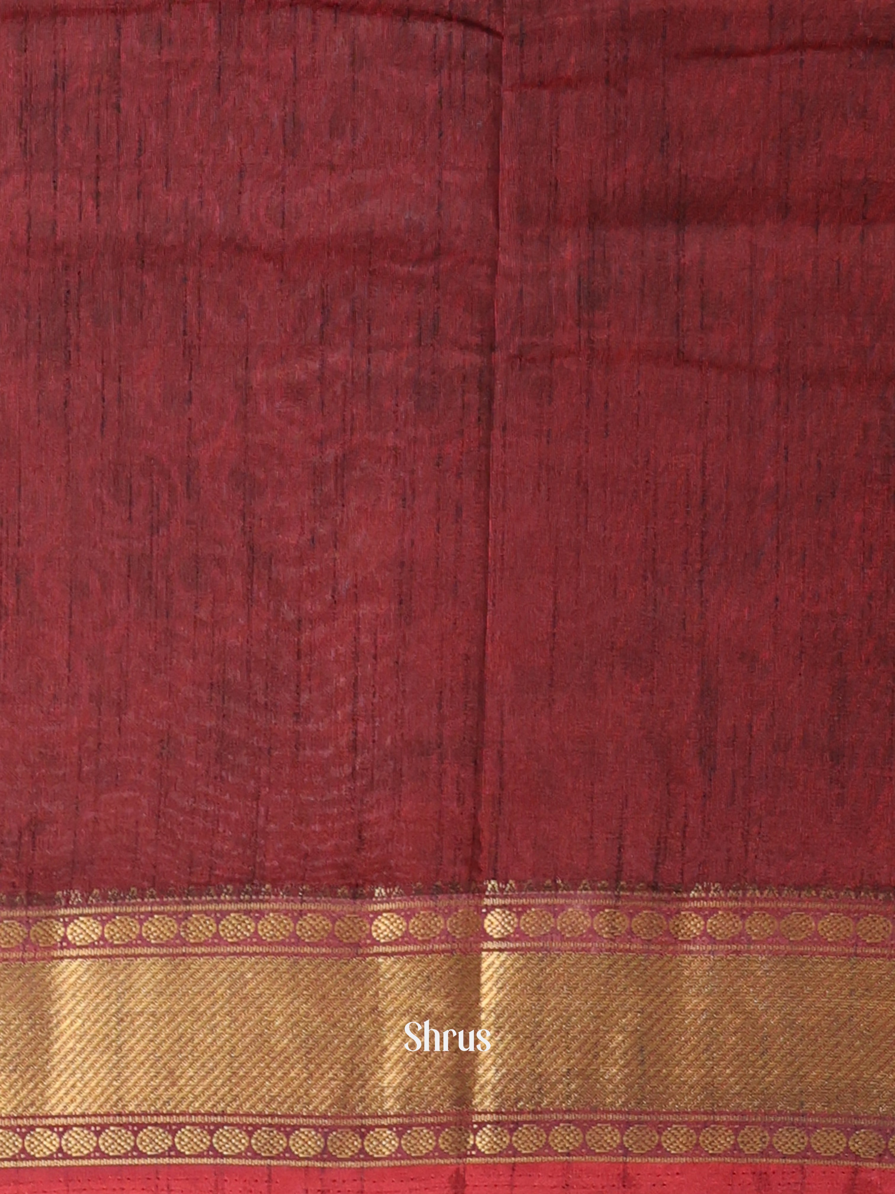 Red & Brown - Semi Patola Saree